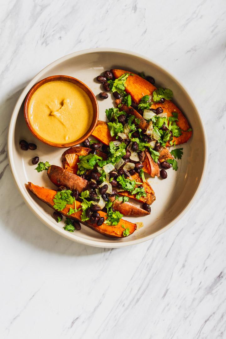 VEGAN LOADED SWEET POTATO FRIES r/VegRecipes