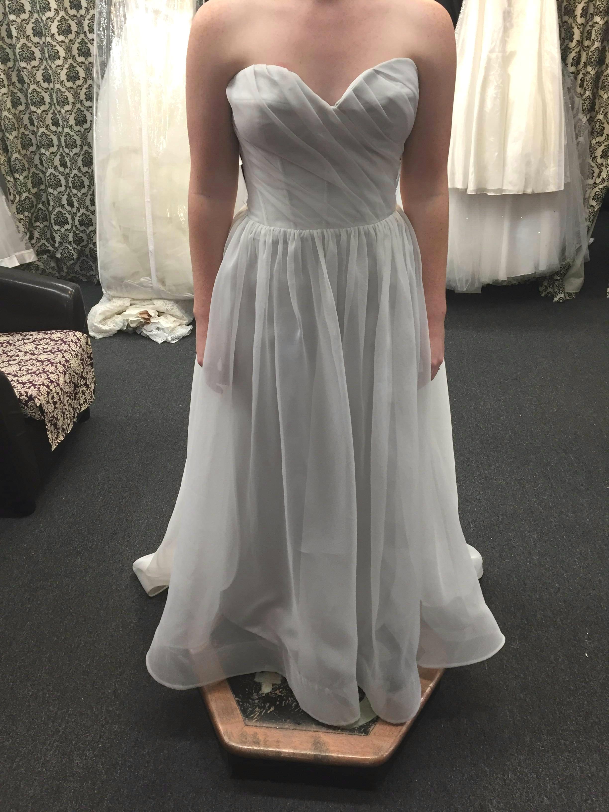 I fell in love with this grey wedding dress from my local bridal