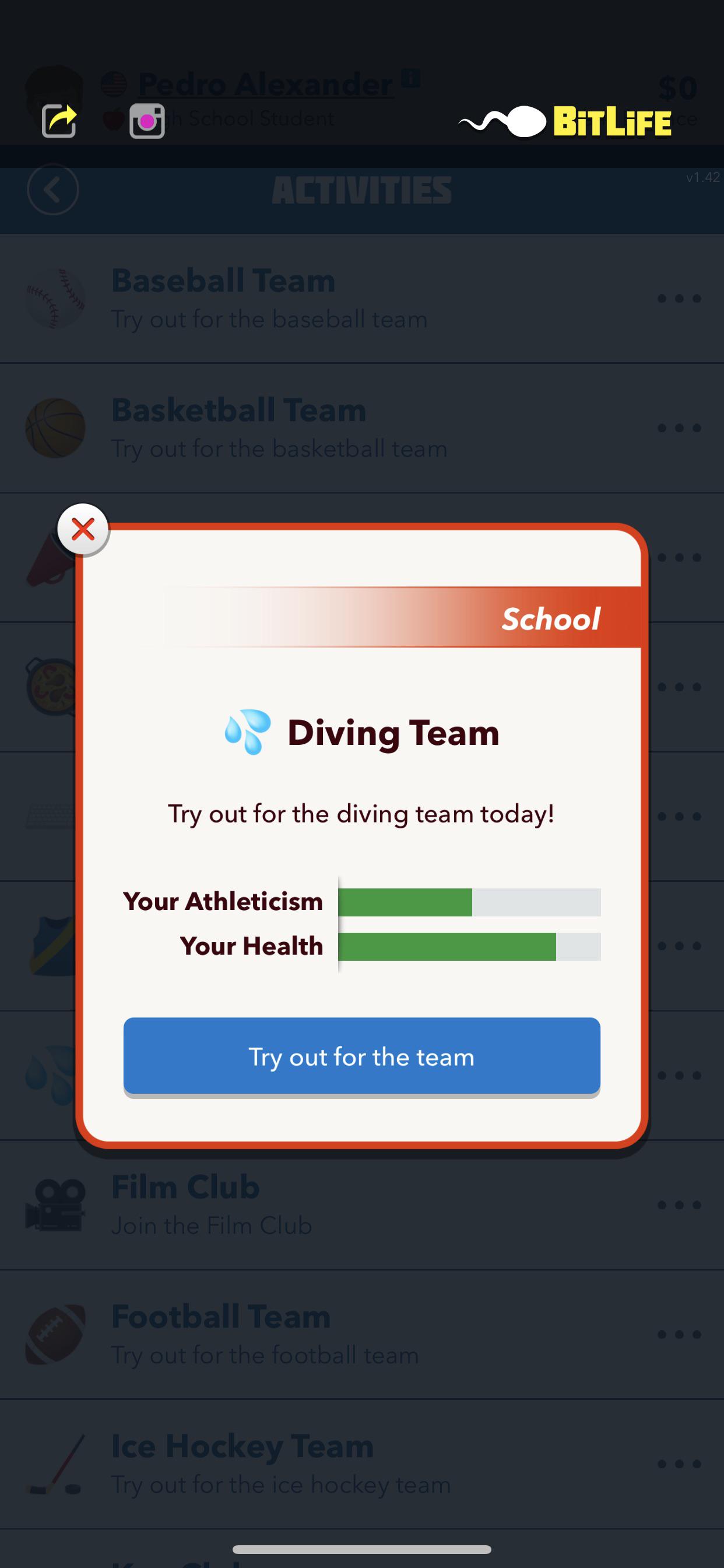 Is there any way to get your athleticism stat up? r/bitlife