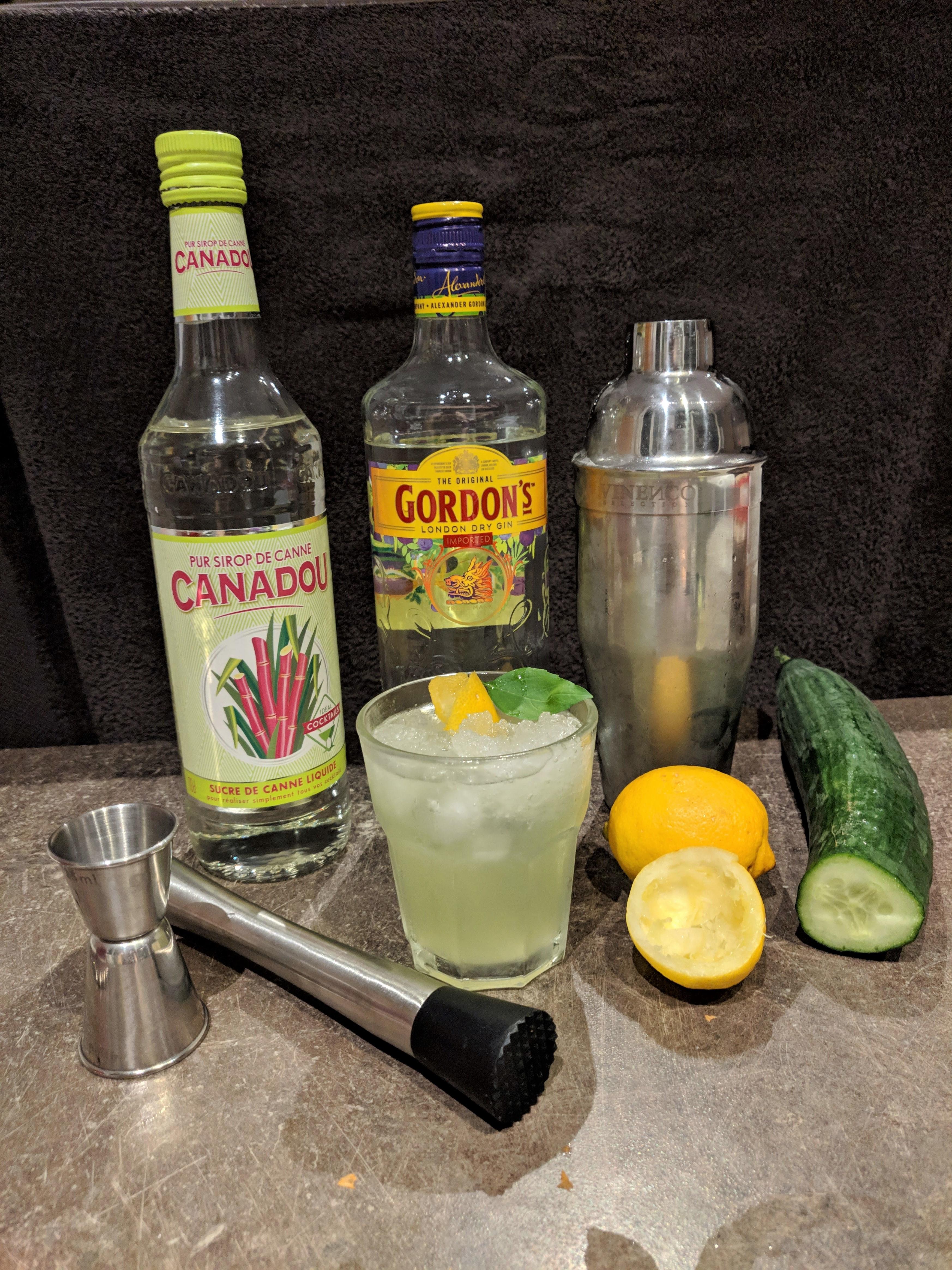 Made my first ever cocktail ! The Basil Instinct r/cocktails