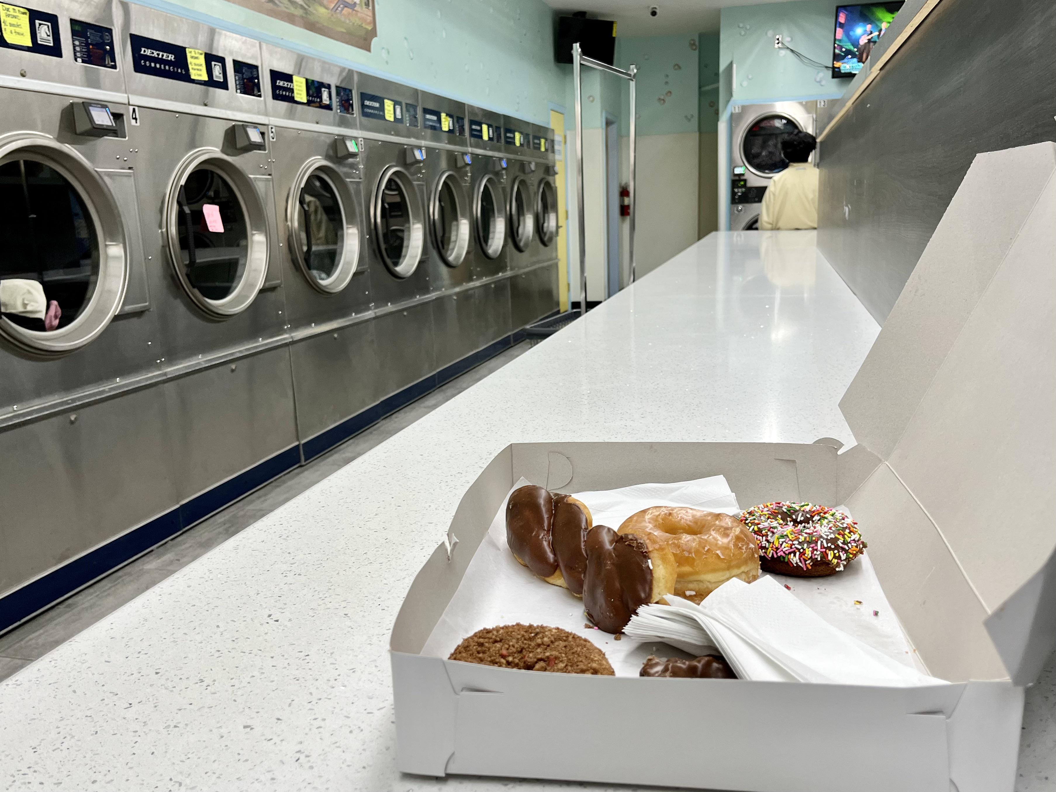 To whomever abandoned their box of donuts at Clean Bubbles laundromat