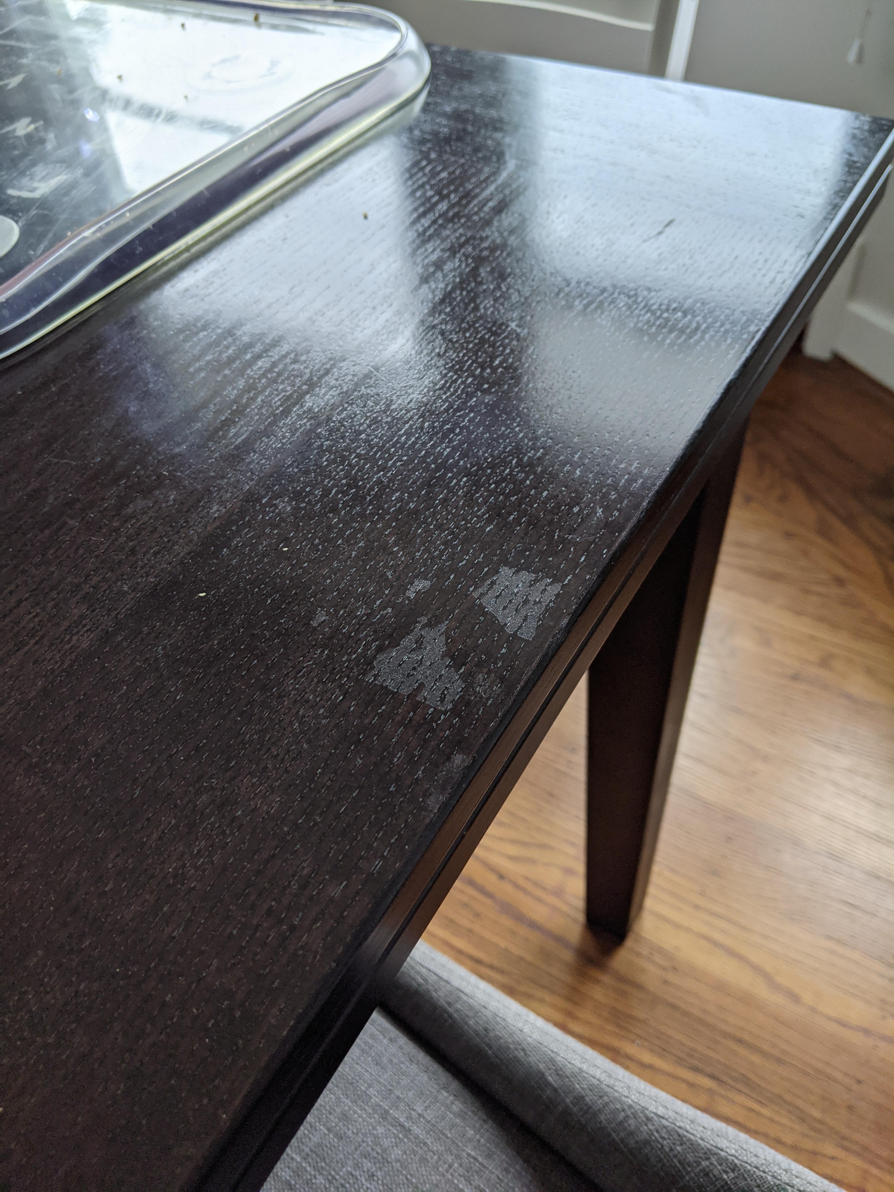 Table top repair suggestions? Damaged caused by tape. r/woodworking