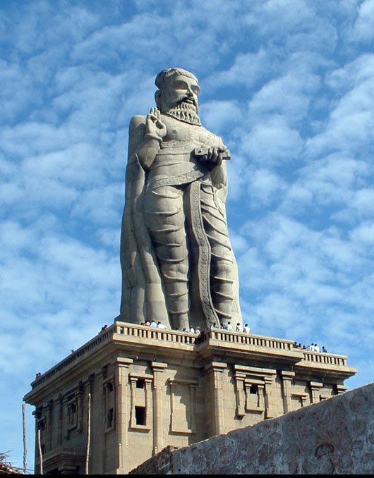 Tamil poet Thiruvalluvar statue in Tamil Nadu, India r/HumanForScale