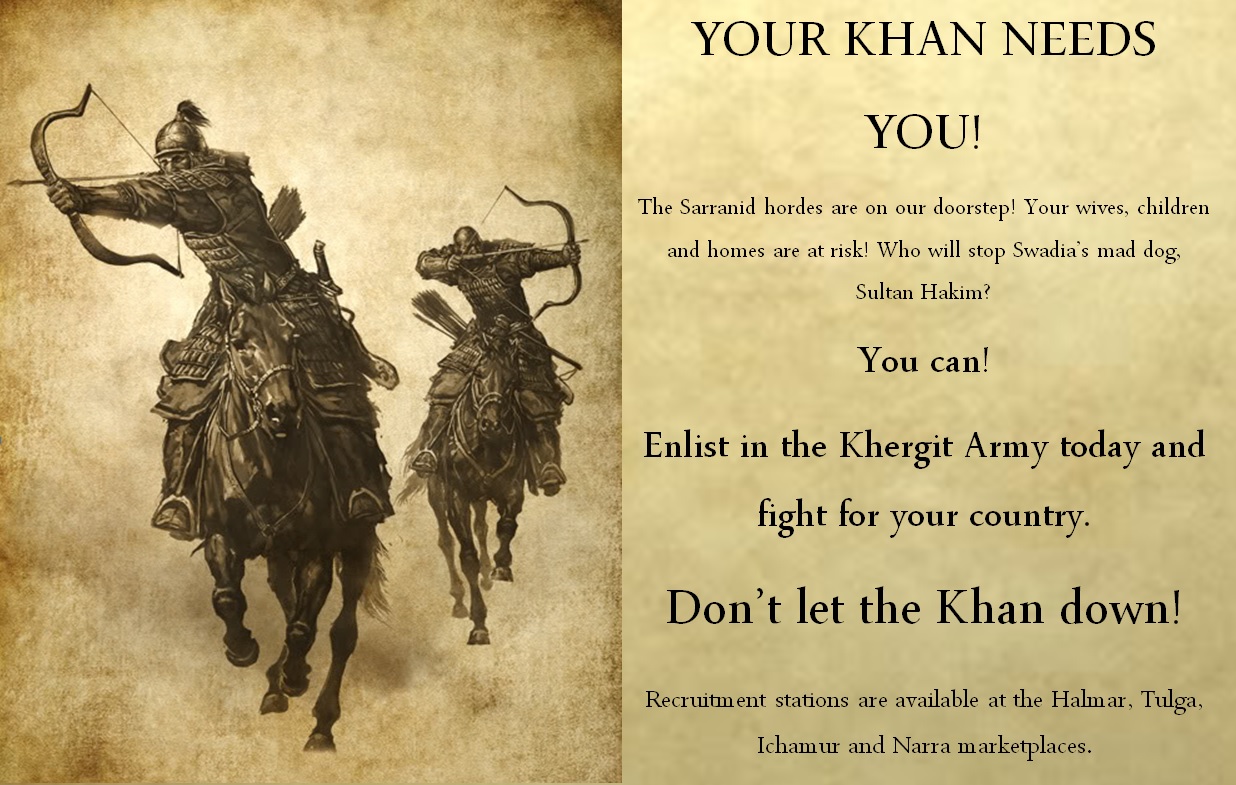 This weekend, fight for the Khergit Khanate! mountandblade