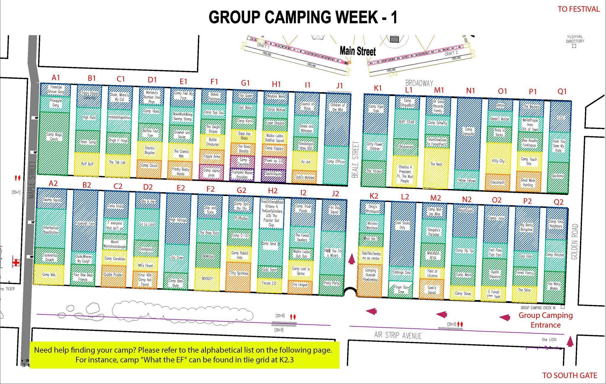 Group Camping Map..... r/ElectricForest