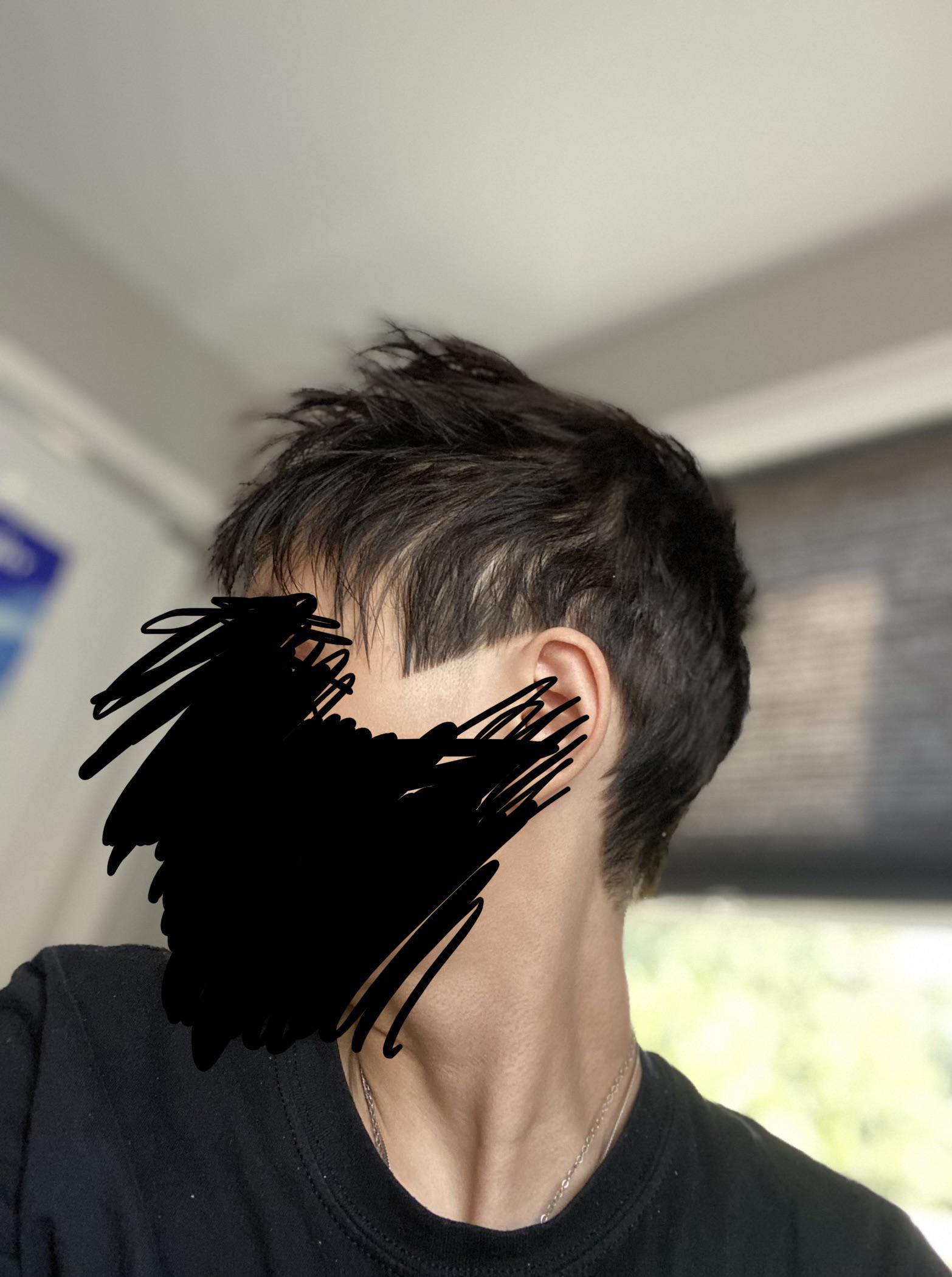 Hairdresser ruined my hair. I showed her a photo of a male with a