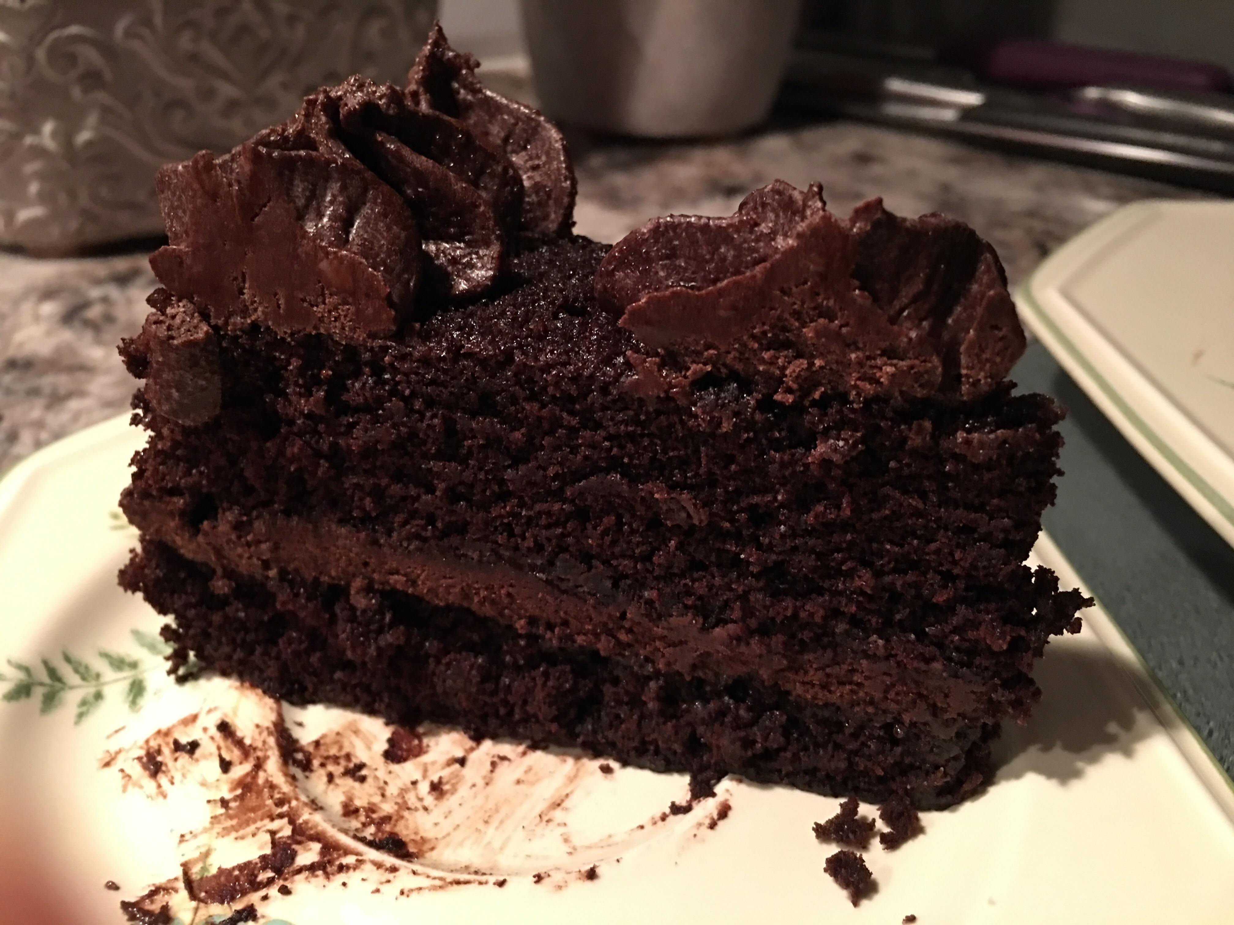 [homemade] double chocolate cake r/food