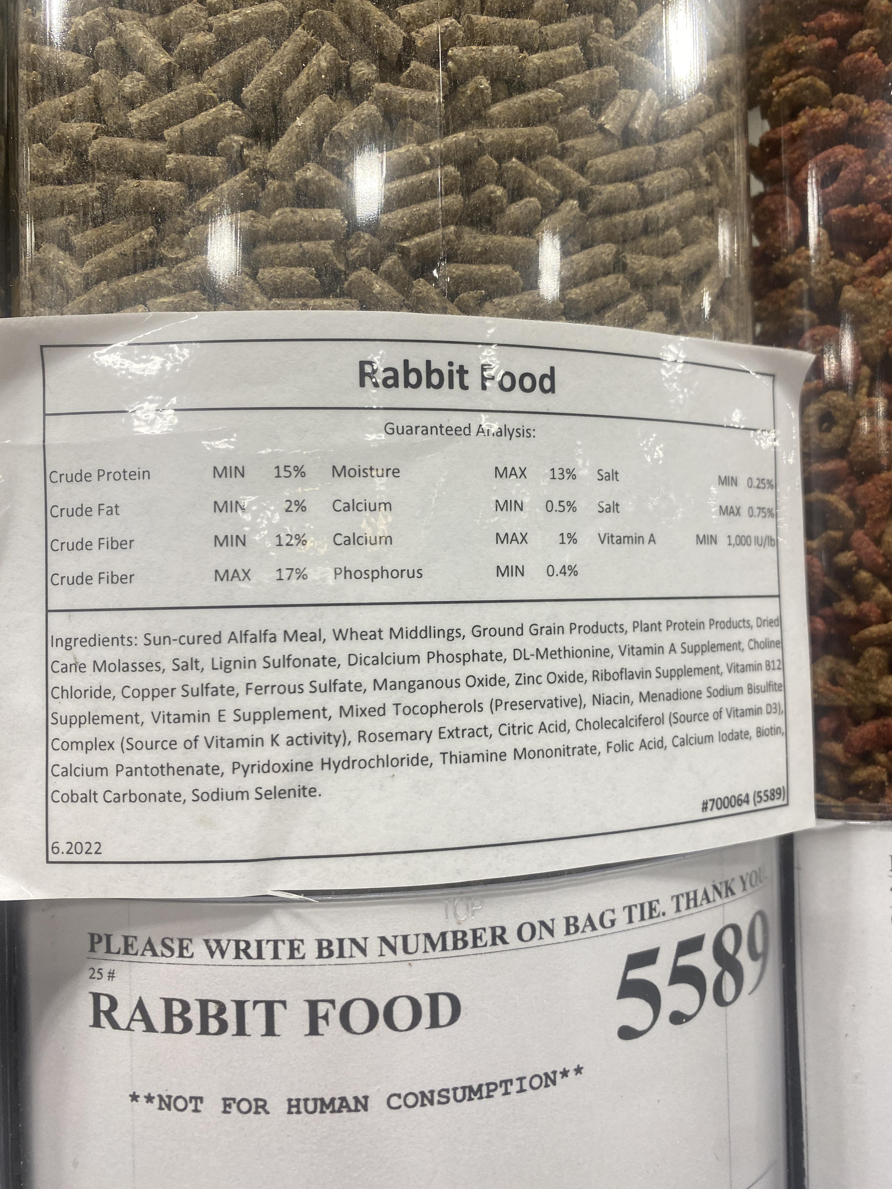 Saw this bulk rabbit food at winco, can I get an expert eval on the ingredients list? r/Rabbits