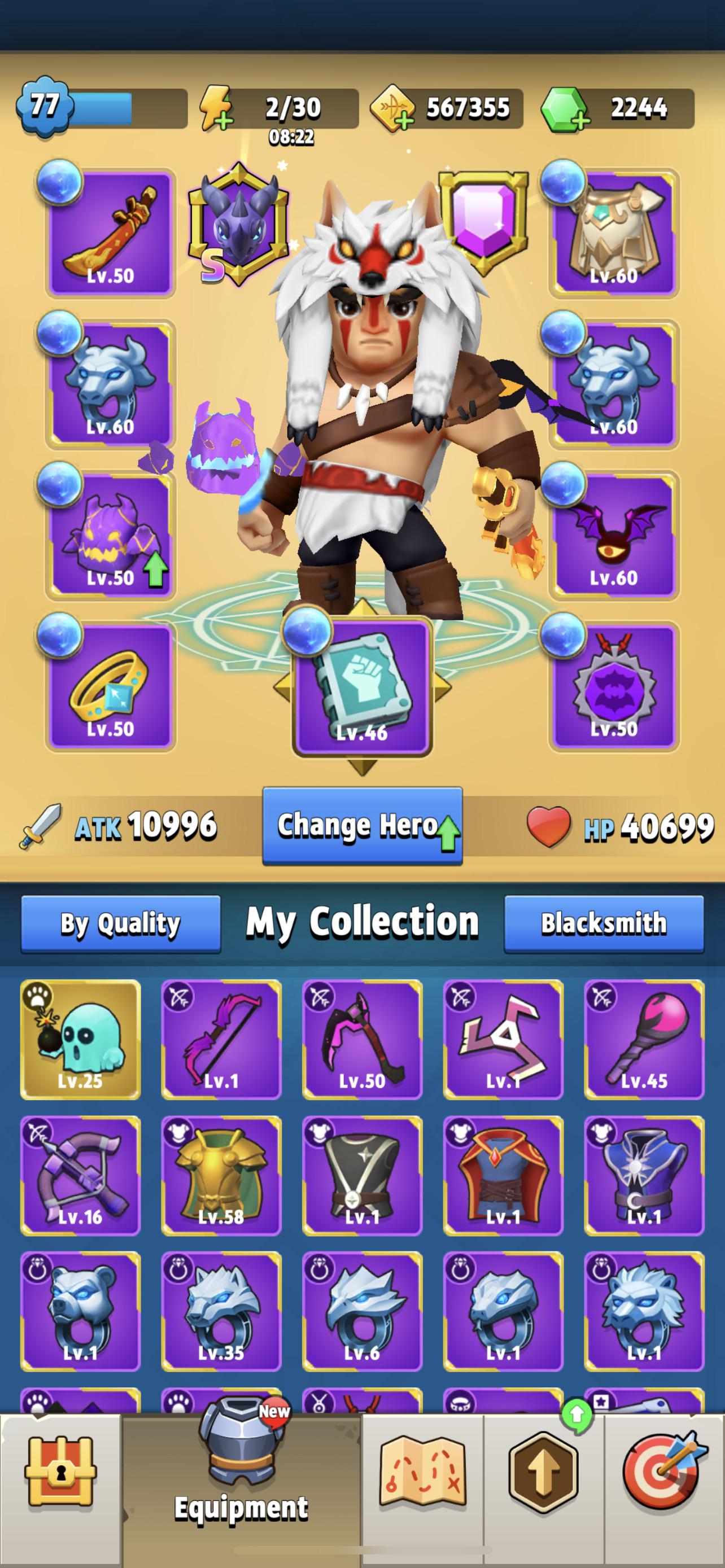 It took 500 gems but the mystery vendor finally popped a green Giant’s