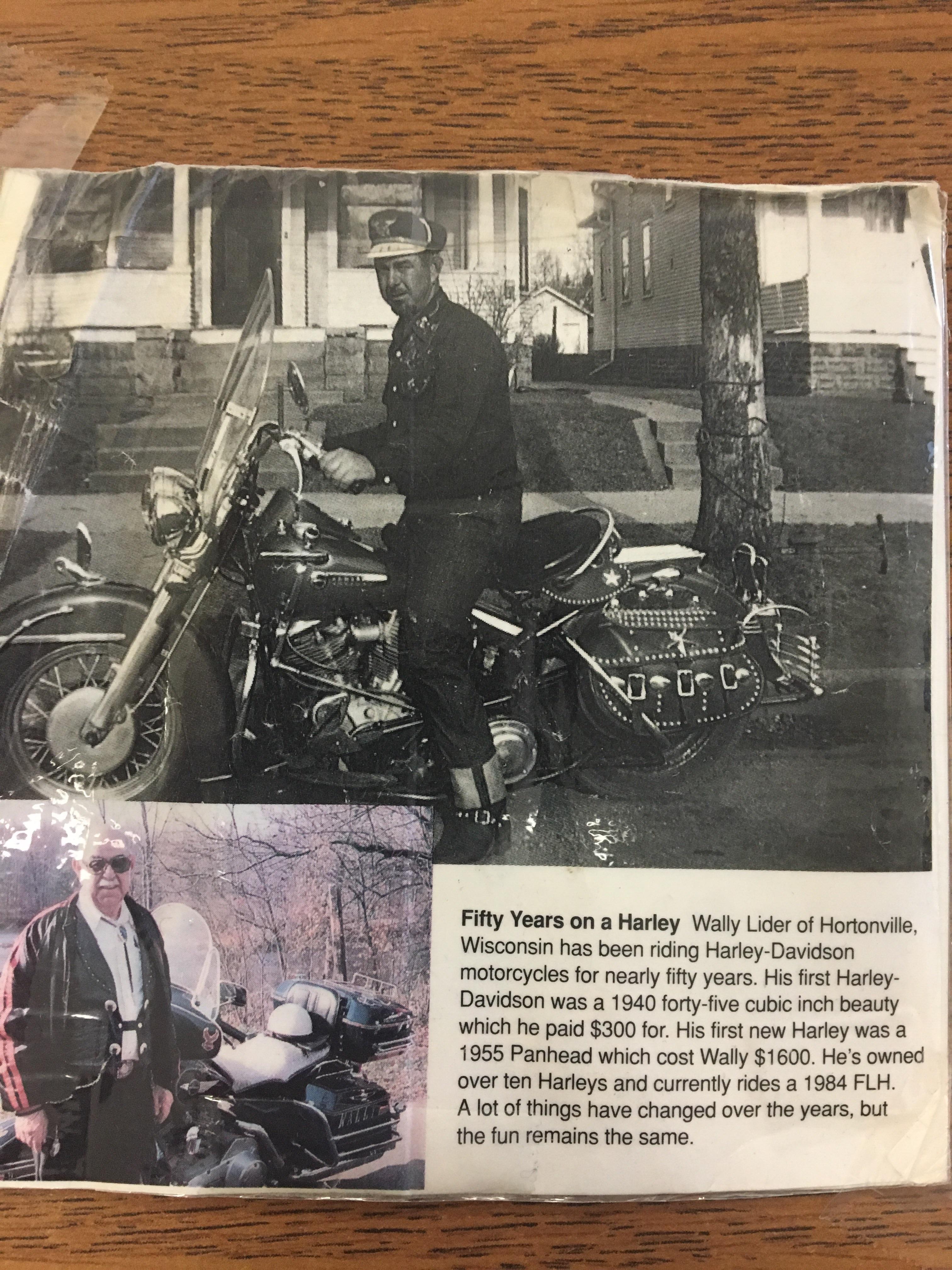 My Grandpa, a Harley man 1960 and 1988 r/OldSchoolCool