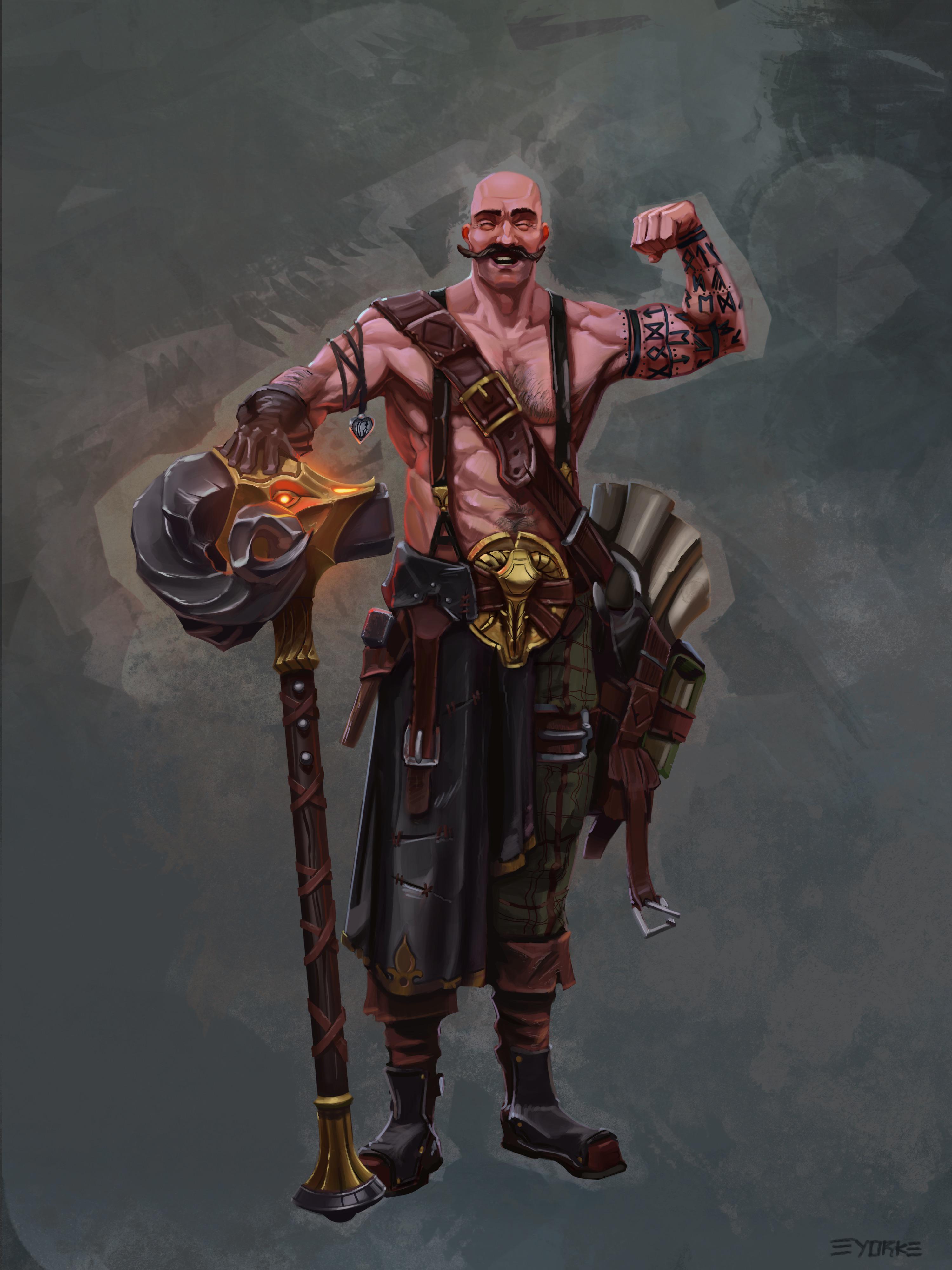 [OC] Godtfred with his large hammer! r/DnD