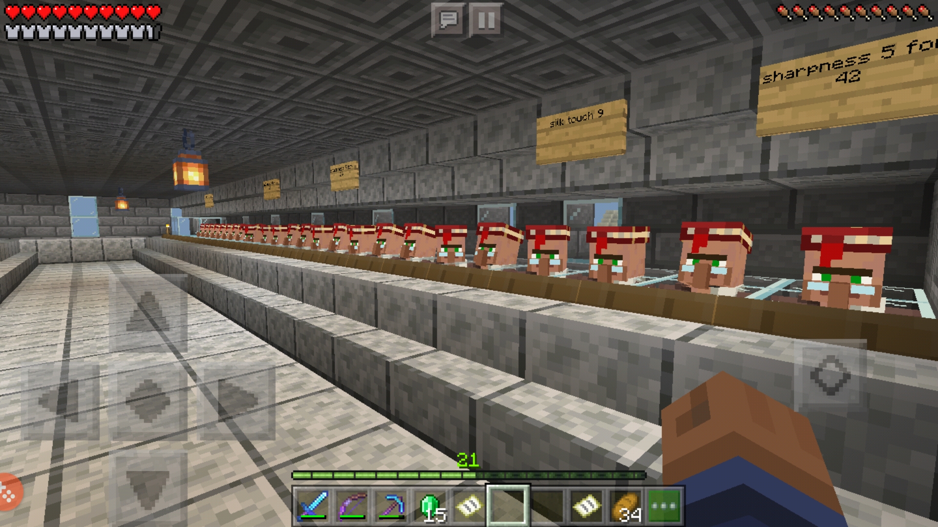 Minecraft bedrock villager trading hall