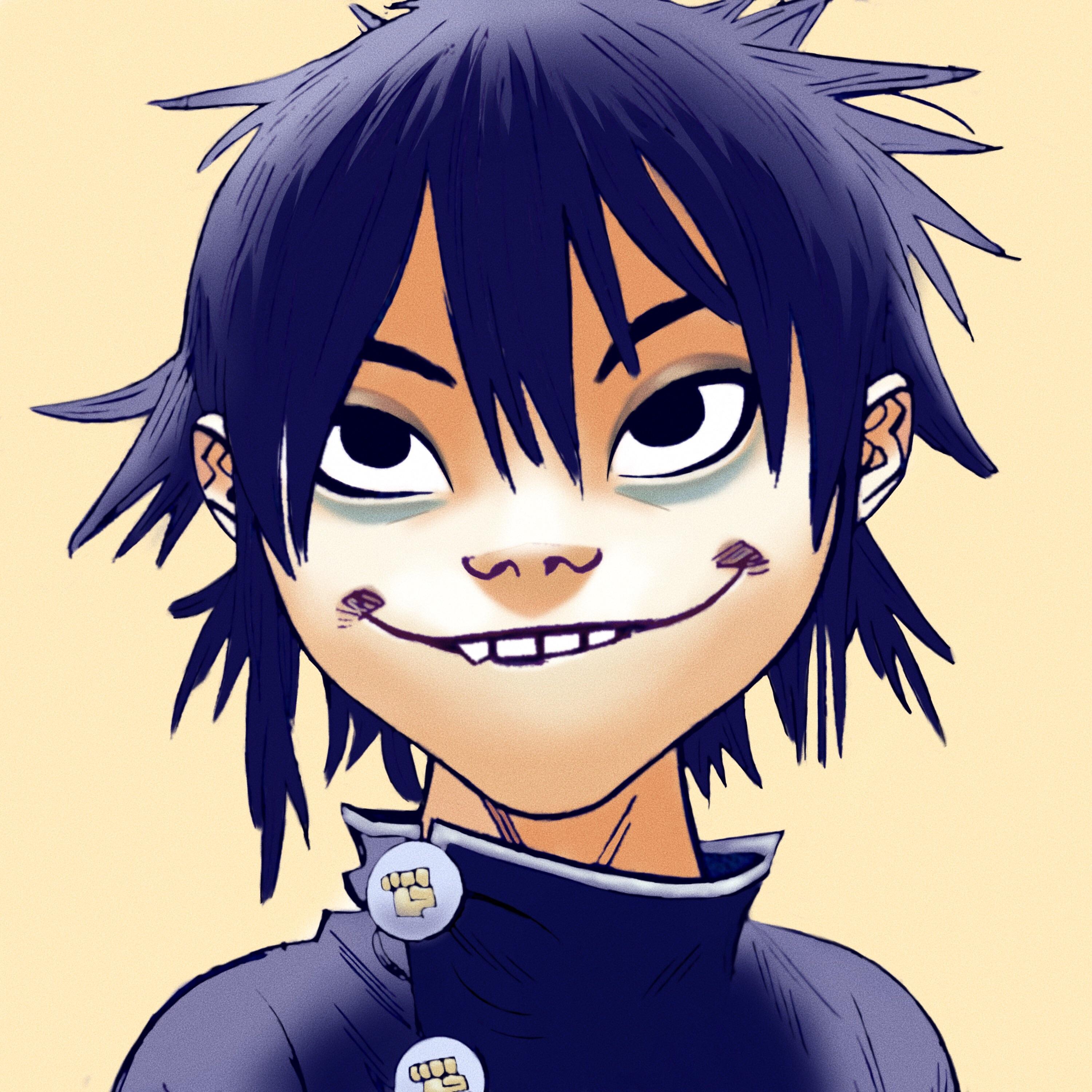 I went ahead and colored in Jamie's unfinished Noodle line art he