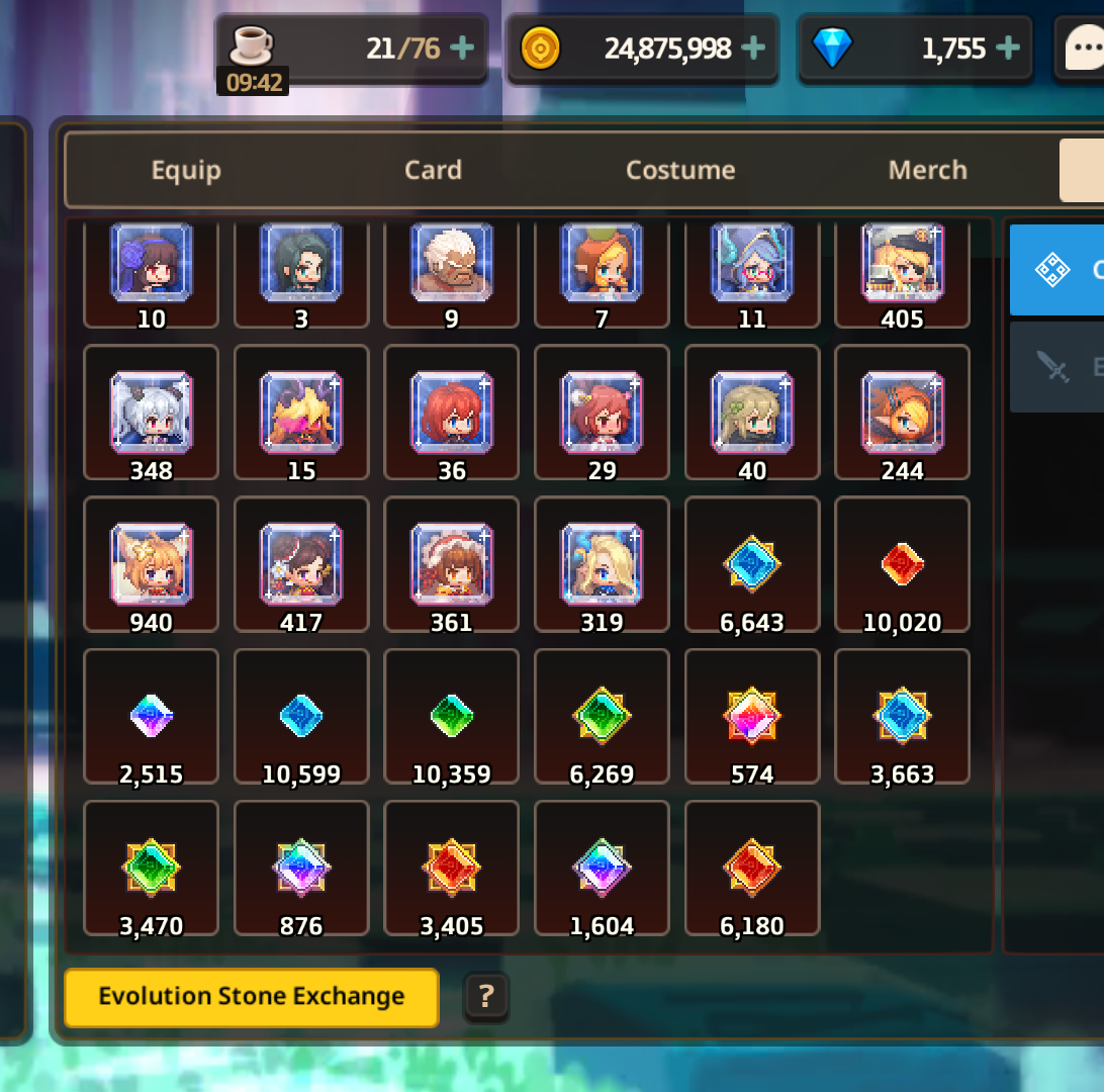 Here's what 6 months worth of awakening stones look like (Heavenhold