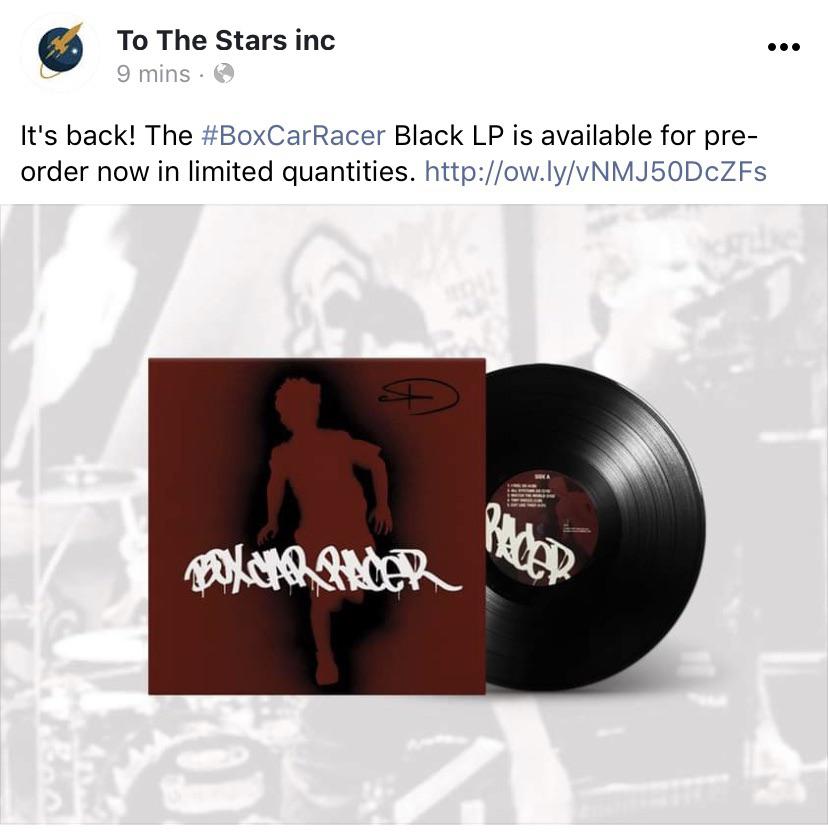 Box Car Racer vinyl is available on ToTheStars once again for anyone
