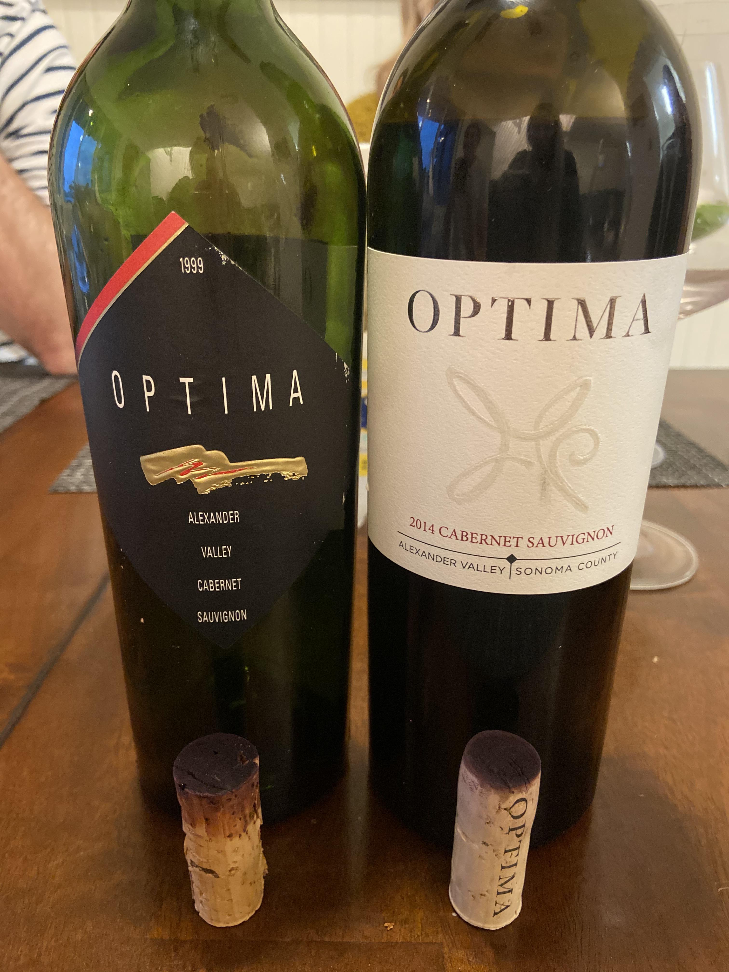 Optima Alexander Valley 99’ and 14’ r/wine