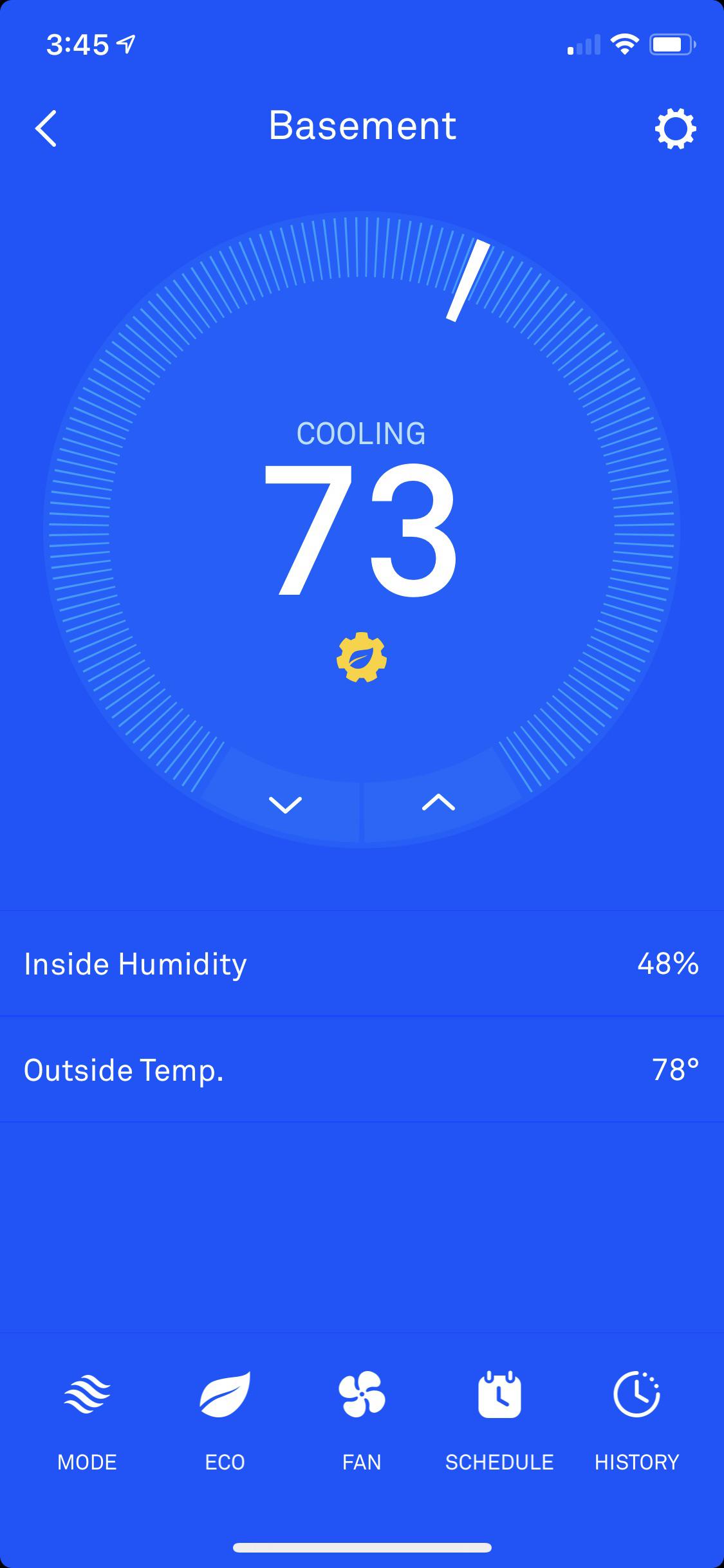 What does the gear icon with a leaf in it mean? I did some research and