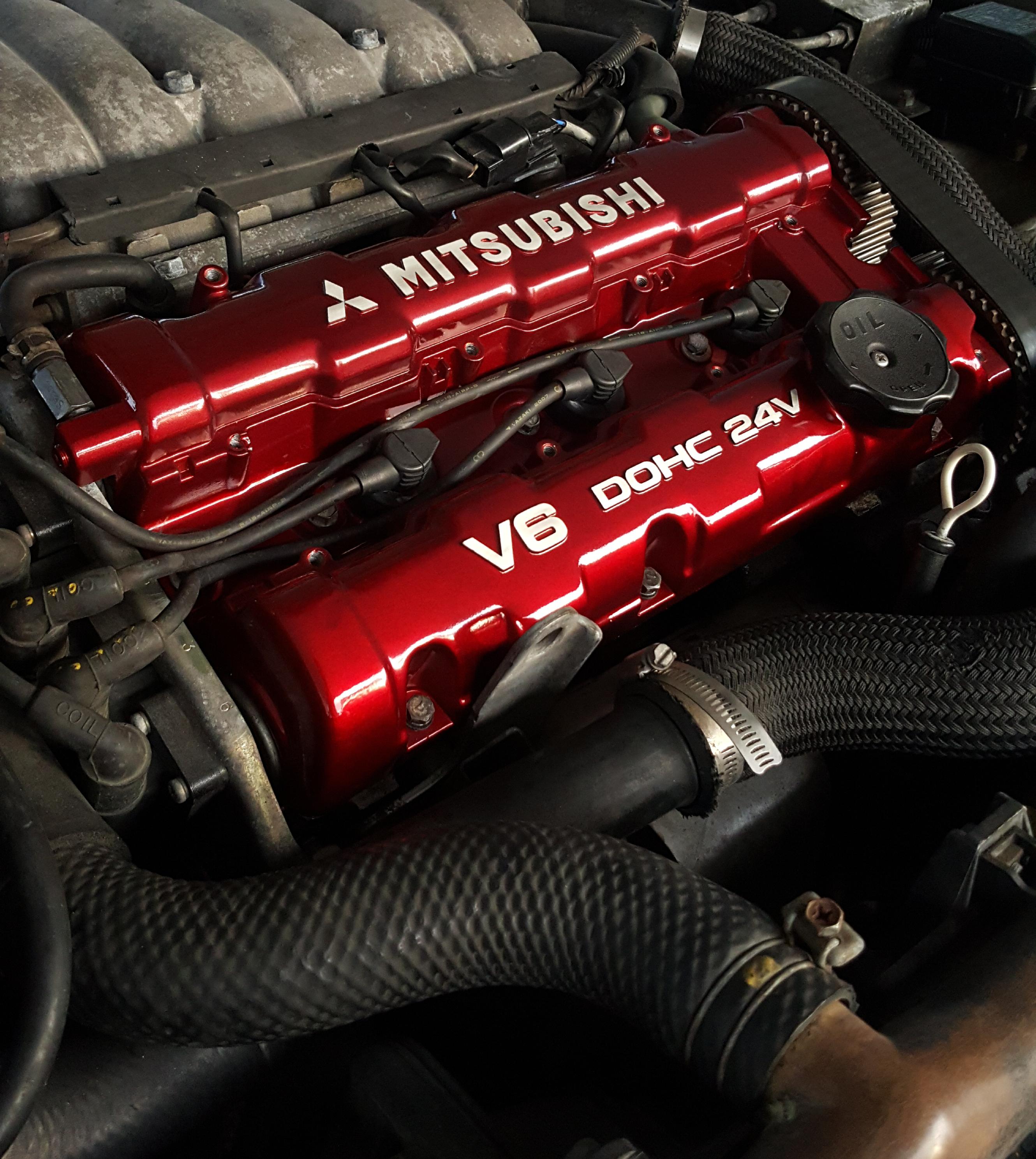 Just finished painting and installing my valve cover with Duplicolor