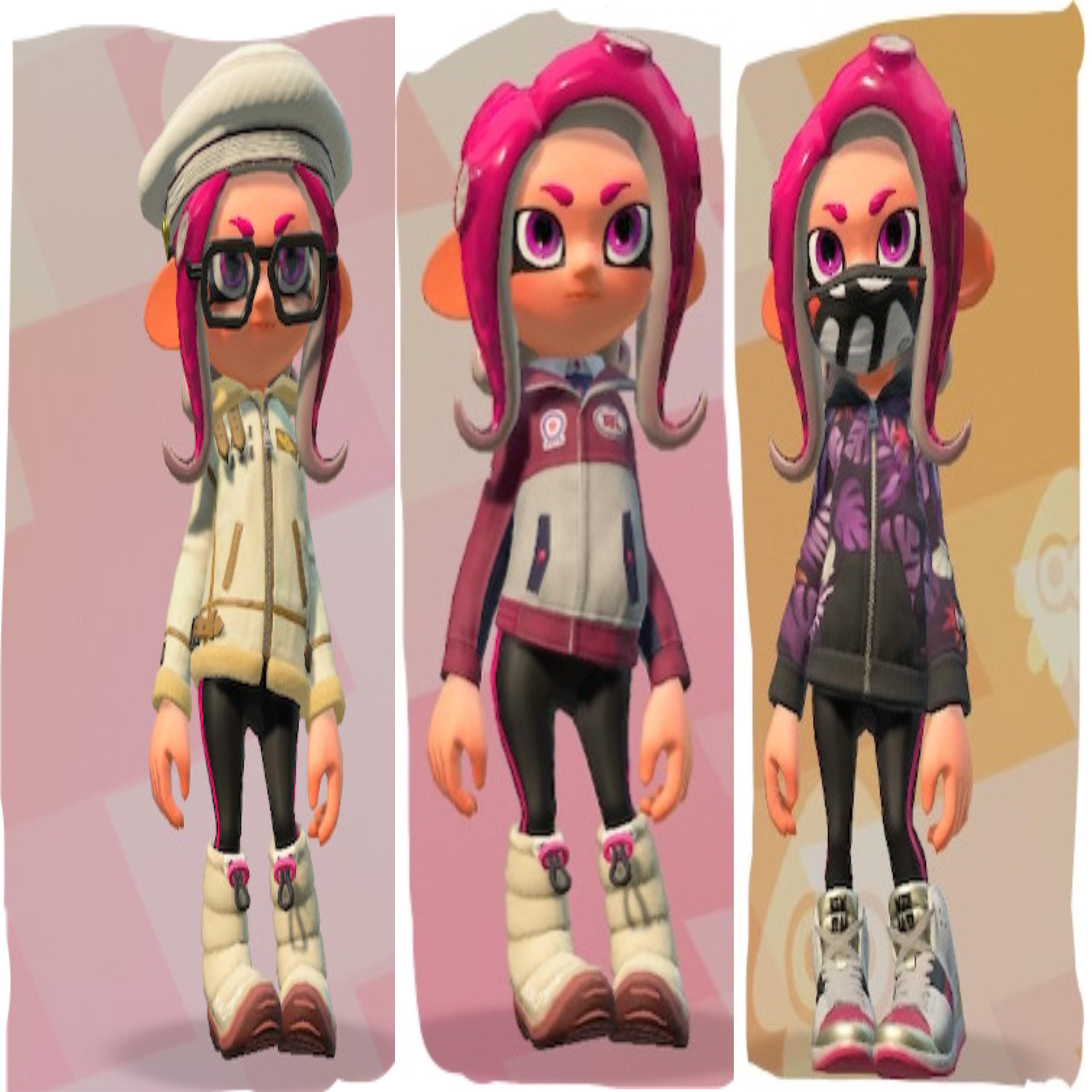 So I made some outfits for my Octoling and tried to edit it, sorry for