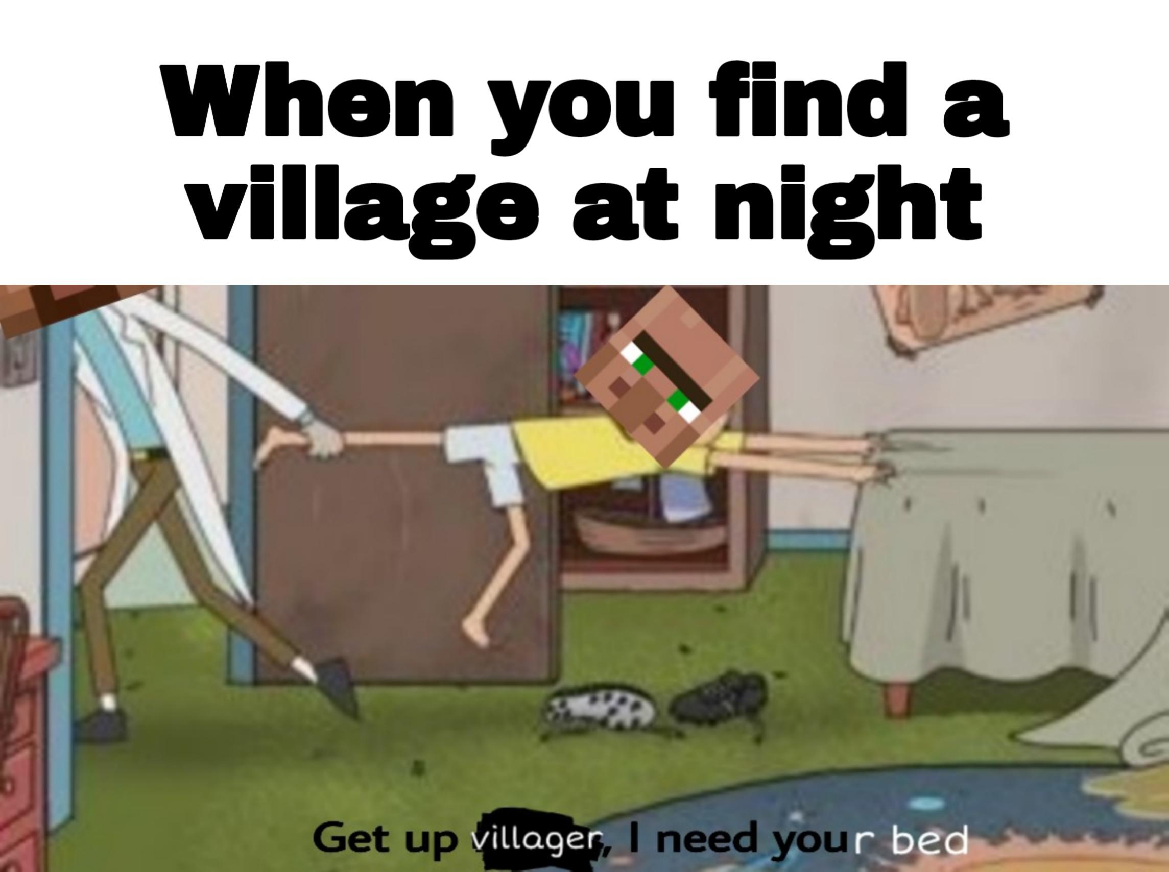 Poor villagers r/MinecraftMemes