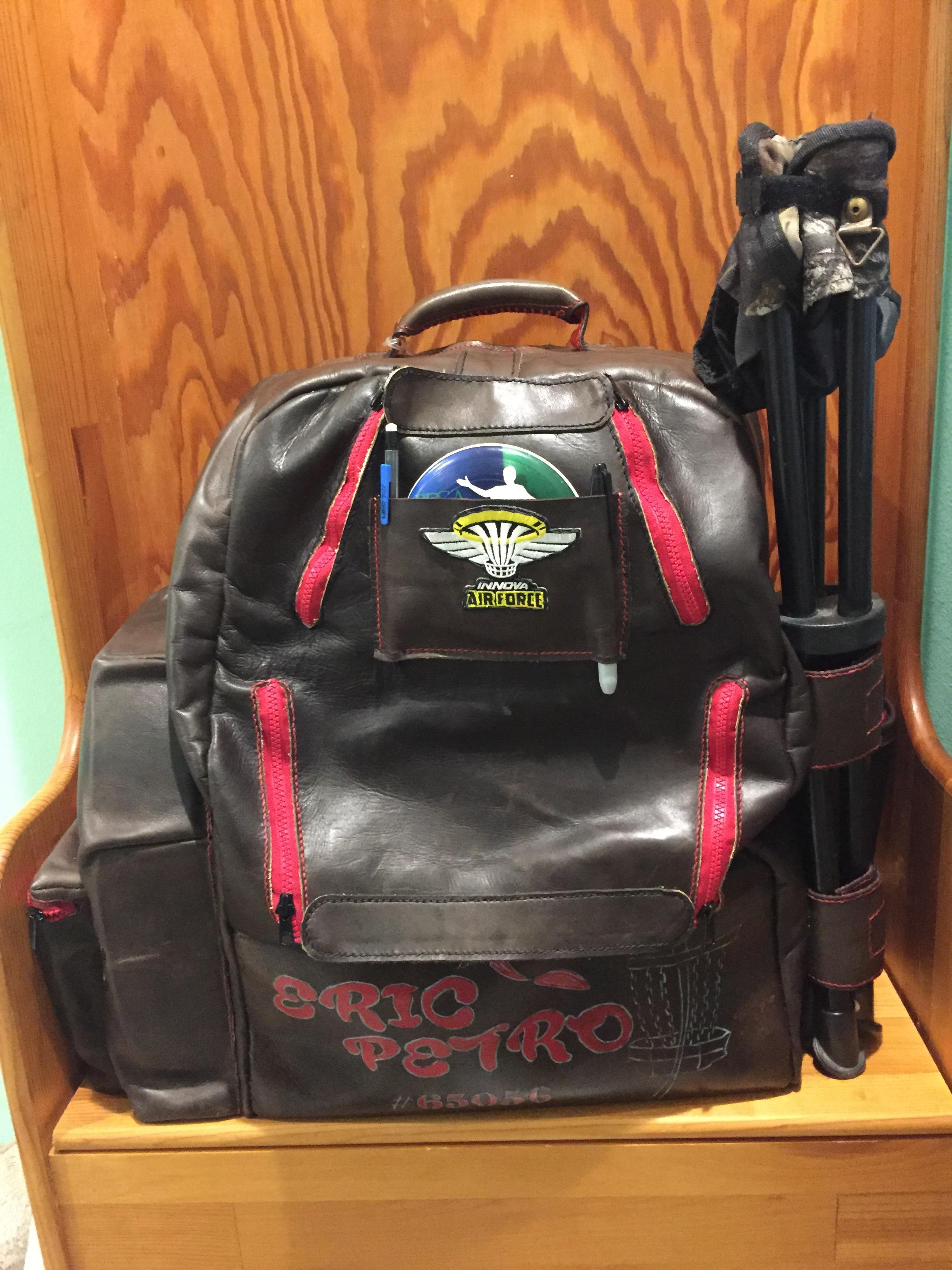 Many months ago, I posted my old leather disc golf bag and hinted at an