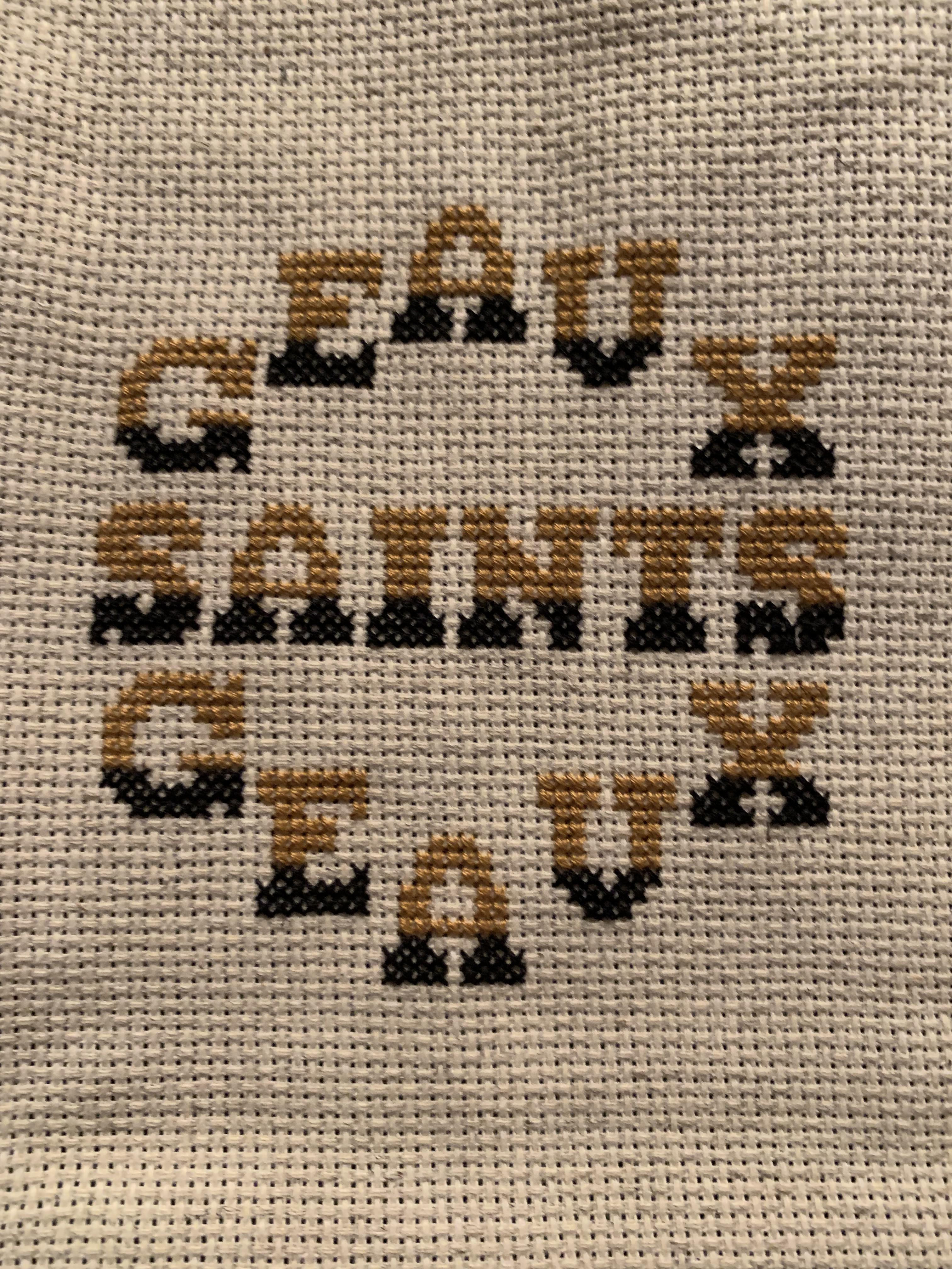 [FO] Geaux Saints Geaux Accents Inc, Metairie, LA r/CrossStitch