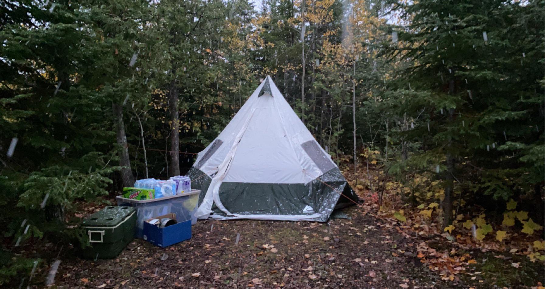 November camping in Michigan’s Upper Peninsula. We’re still amateurs