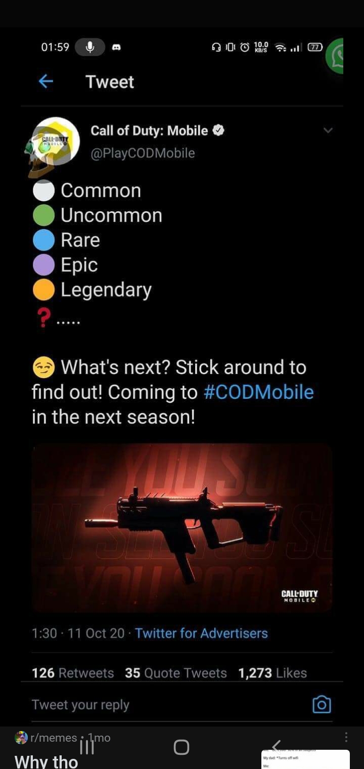 New rarity??!!! whats rarer than legendary (probably mythic or