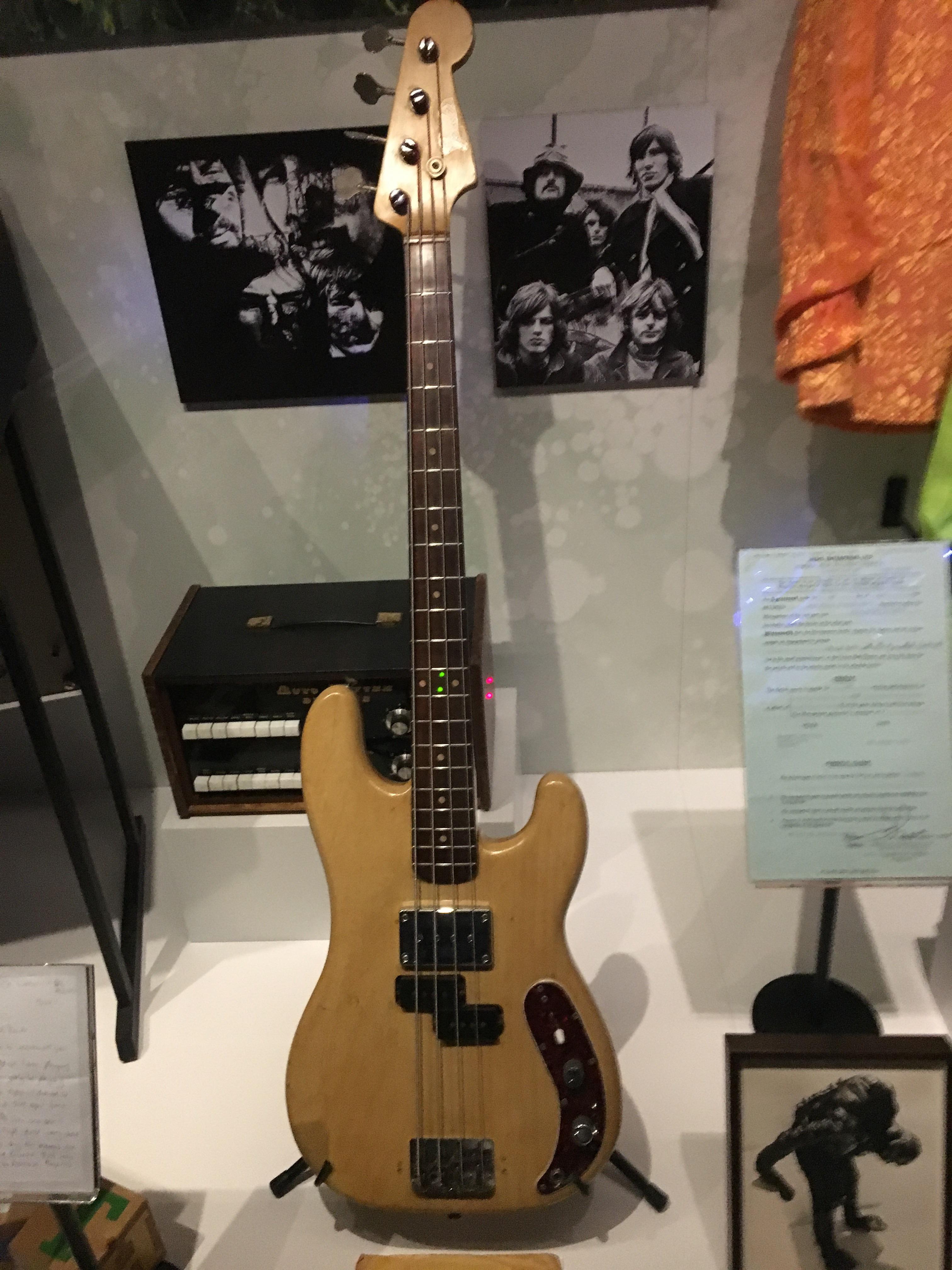 One of Roger Waters' fender precision basses from the early days of the