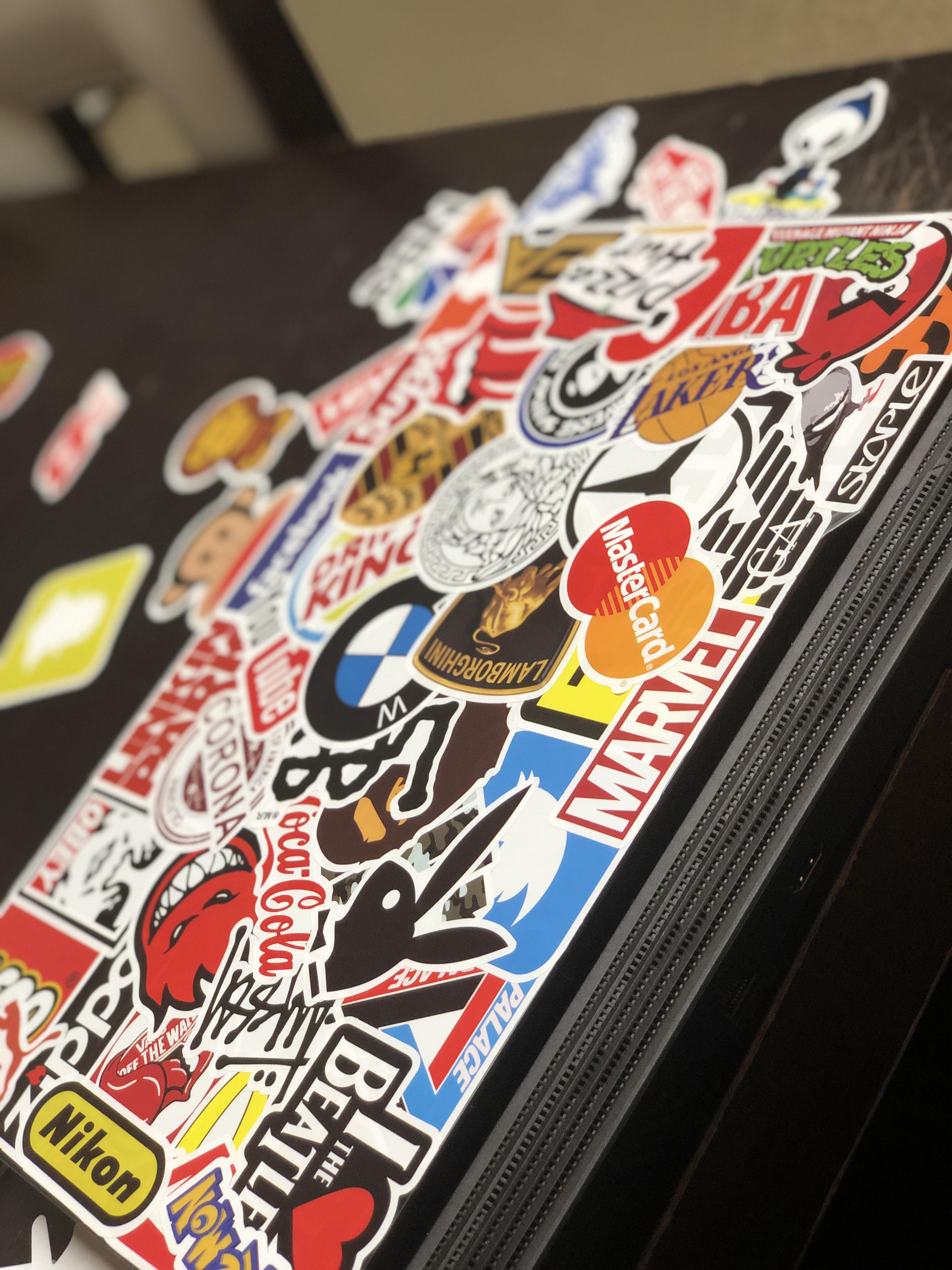 Sticker bomb on my Laptop r/stickerbomb