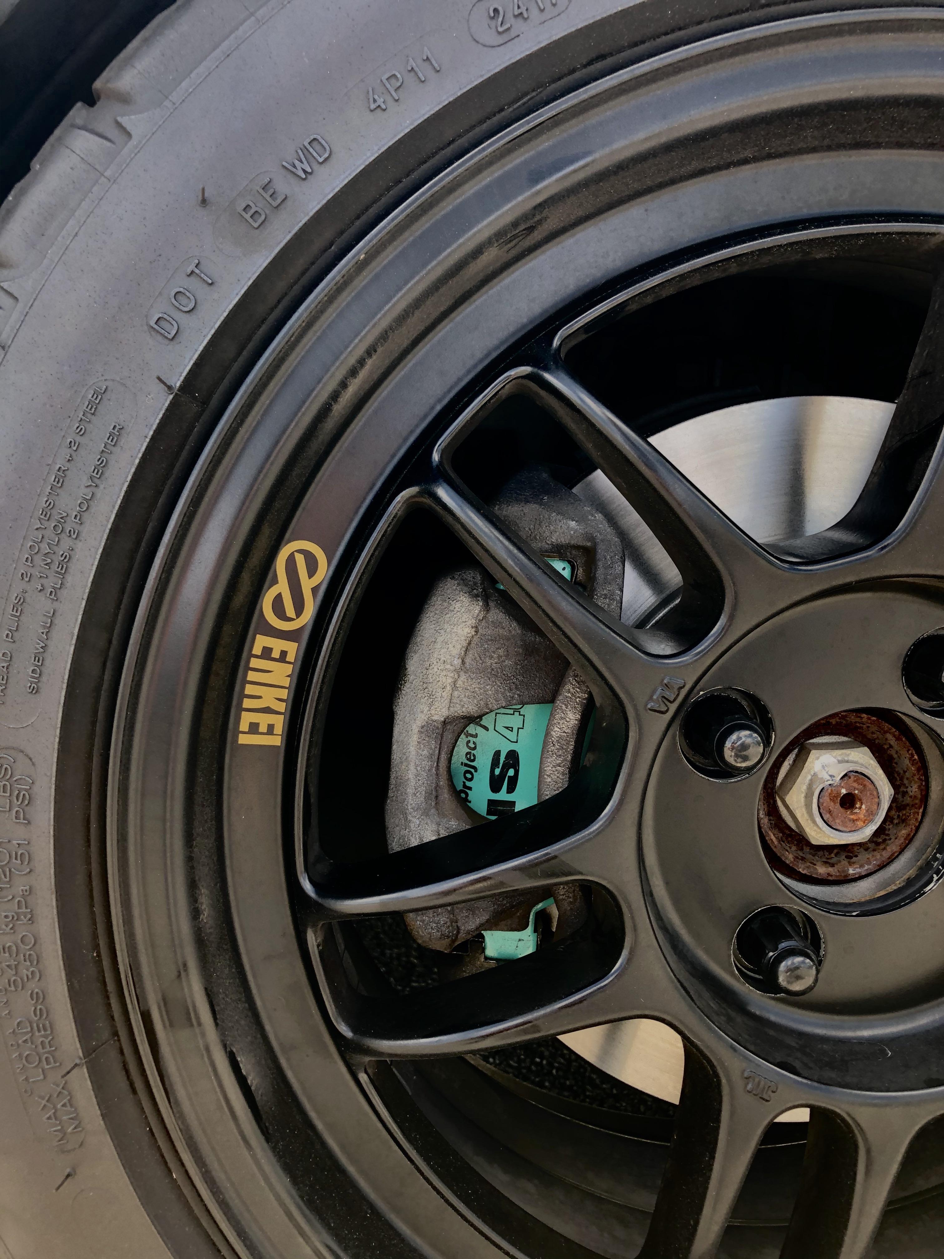 Brembo blanks and Project Mu NS400 pads installed. Big improvement over OEM stuff on my GE8. r