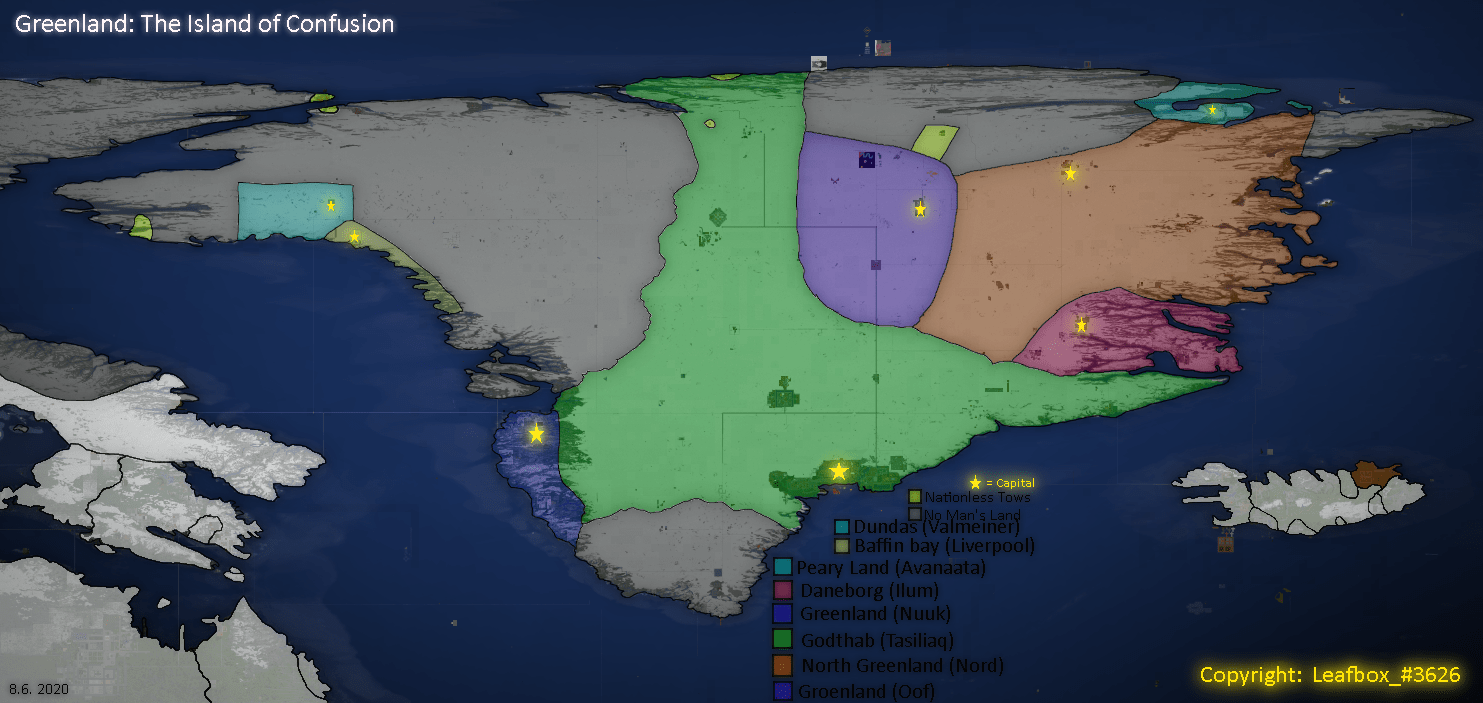 Greenland as of 8. 6. 2020 r/EarthMC