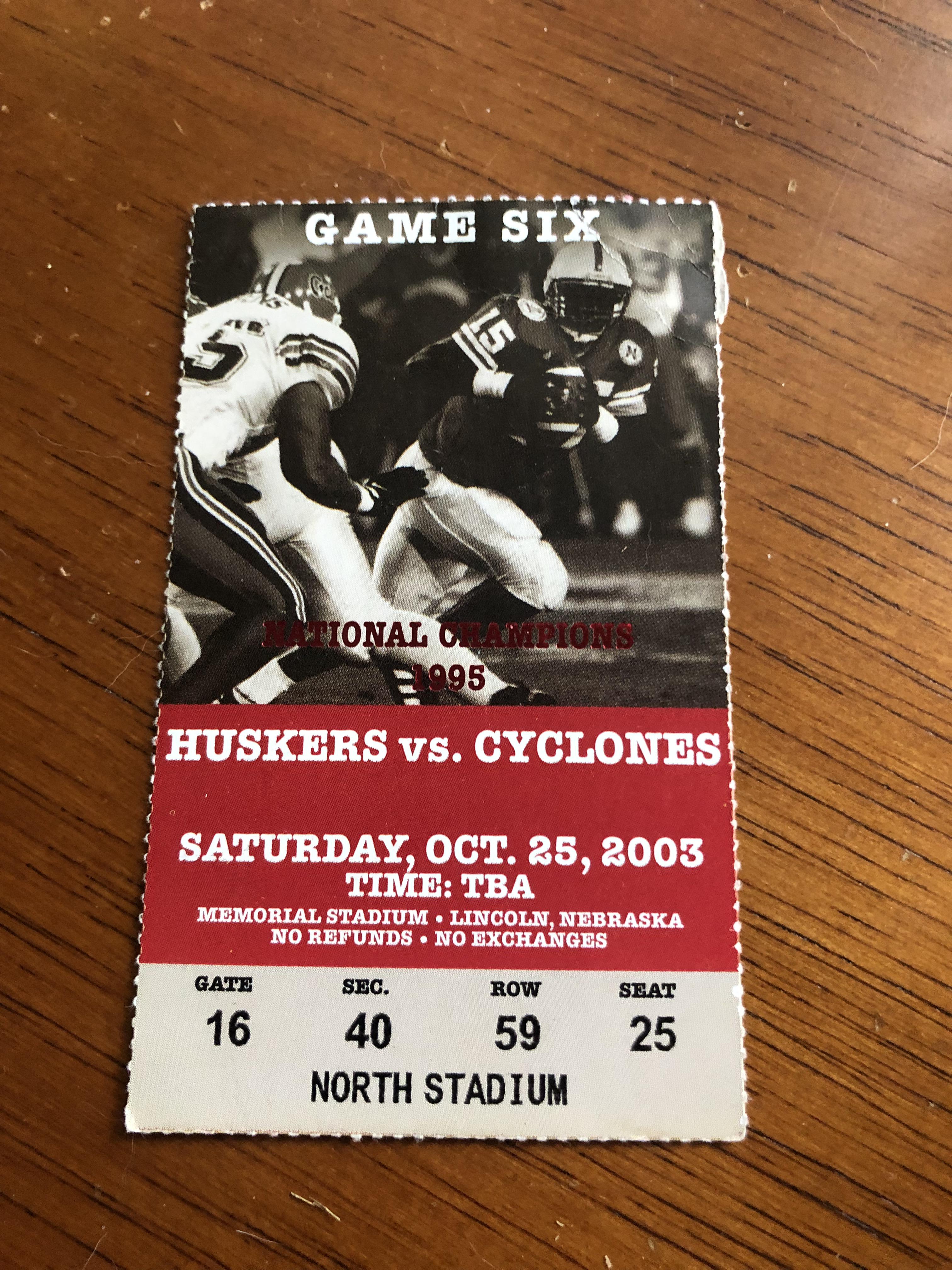 Went to my parents house today and found this. A ticket from the very