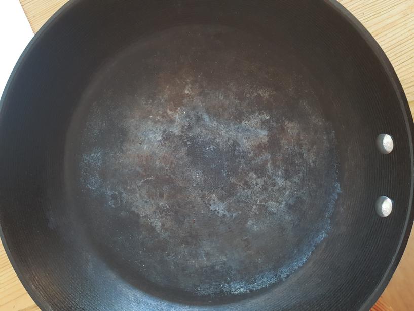 Why does my pan look like this, how can I fix it, and what should I do