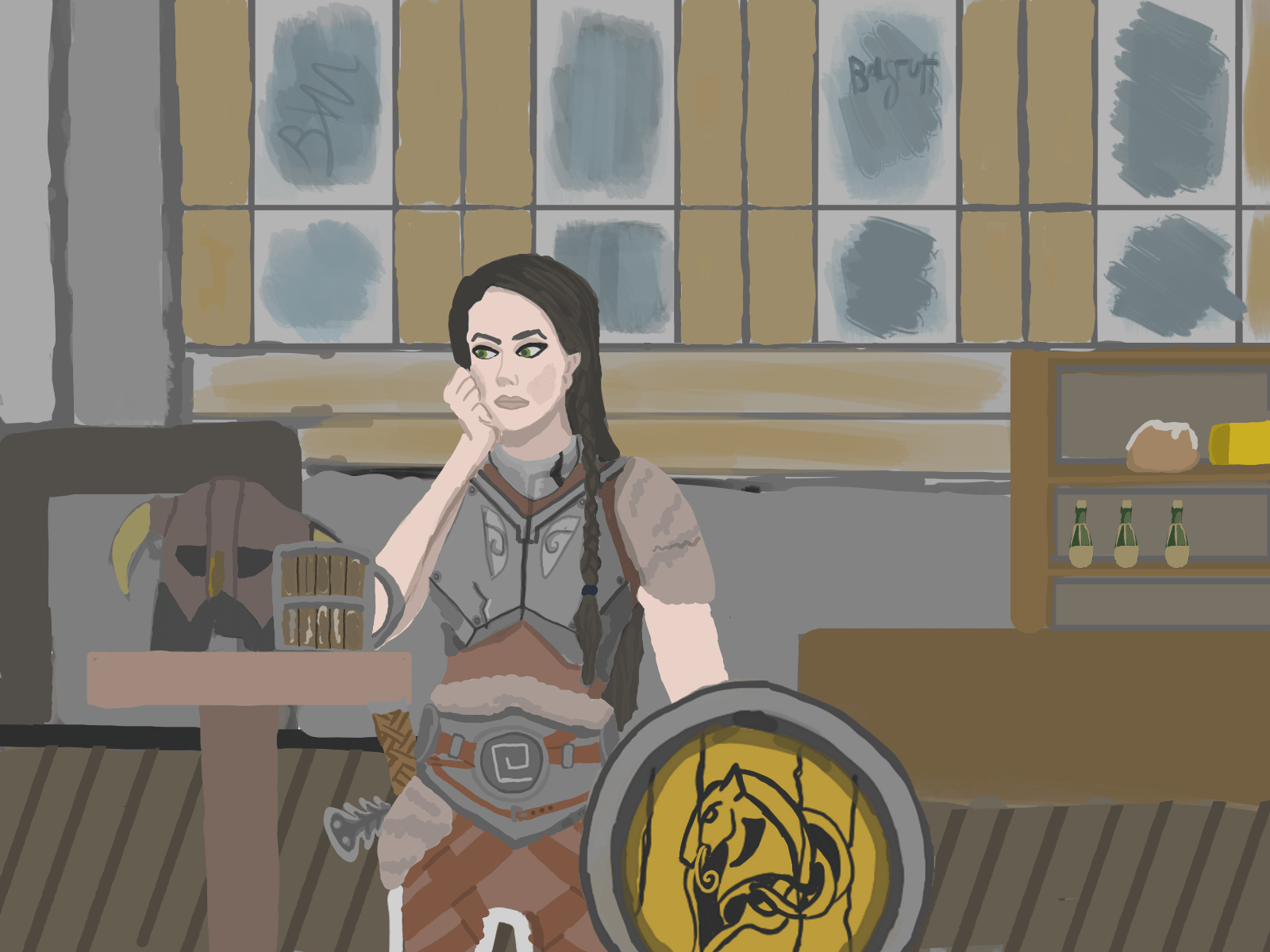 [OC][Fanart] Dedicated to all the Lydia's waiting for their Dragonborn