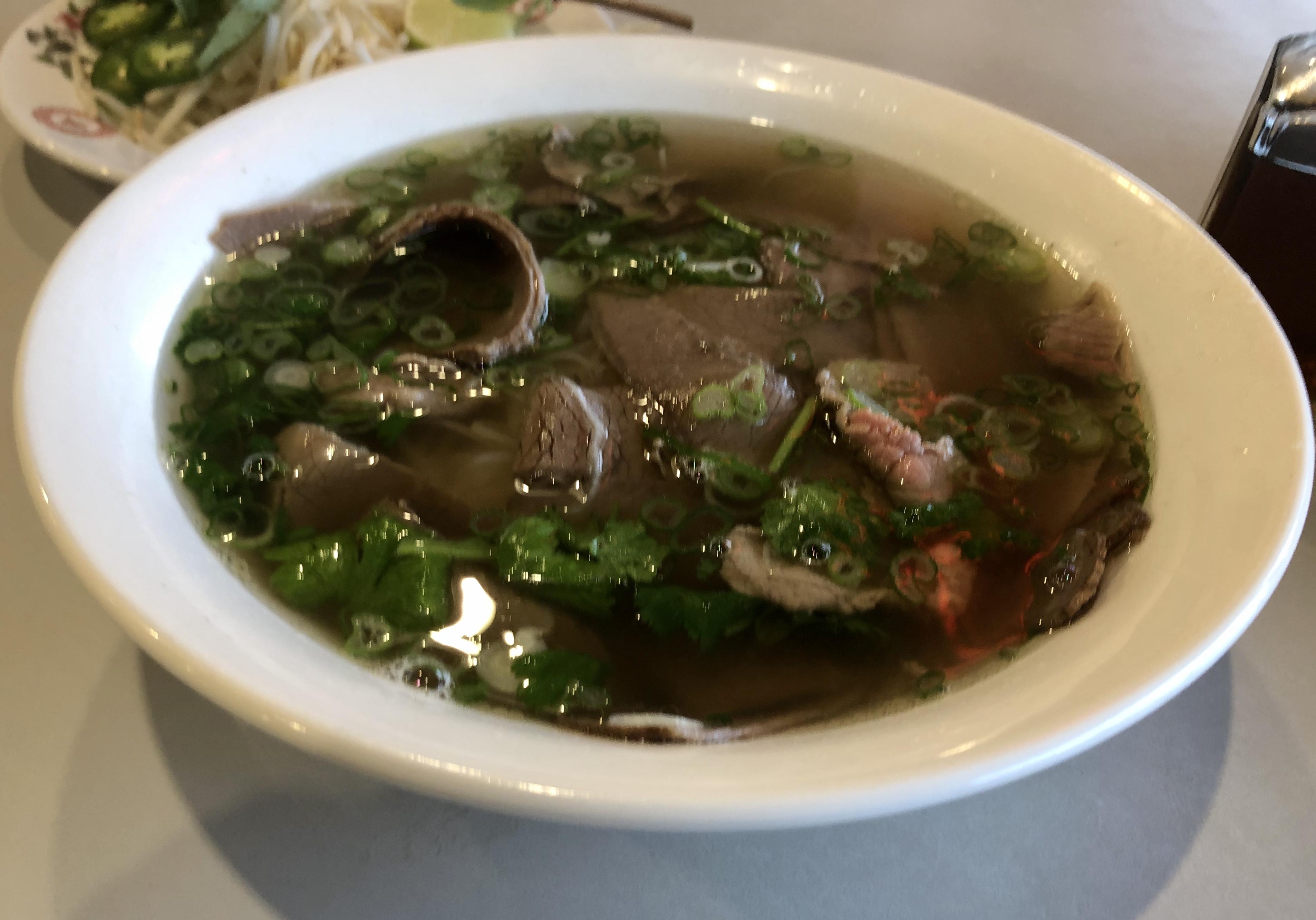 Pho with Slices of EyeRound Steak and WellDone Brisket r/pho