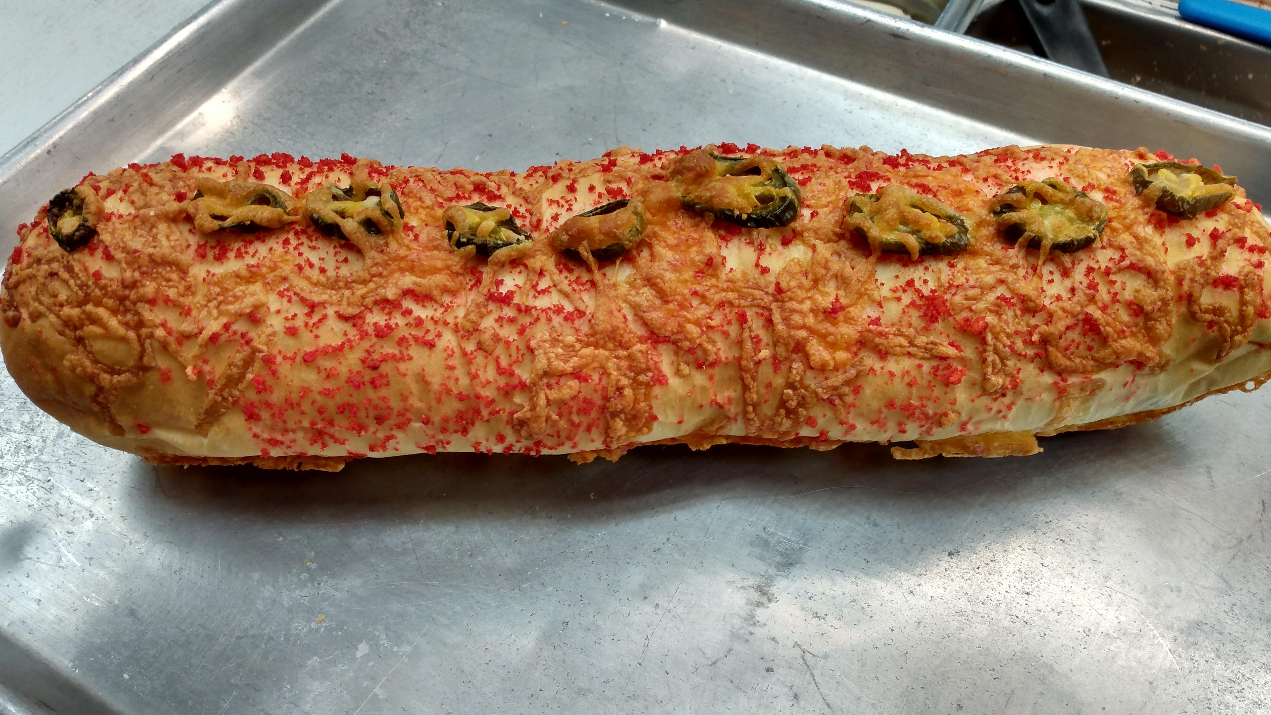 Flaming hot jalapeno cheddar bread r/subway