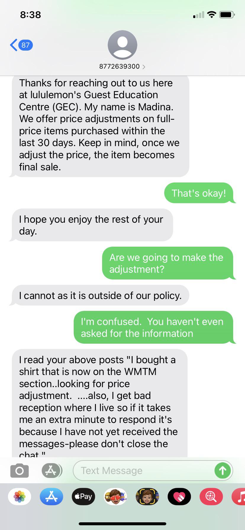 All you guys talk about is Lulu’s GREAT customer service...why do I