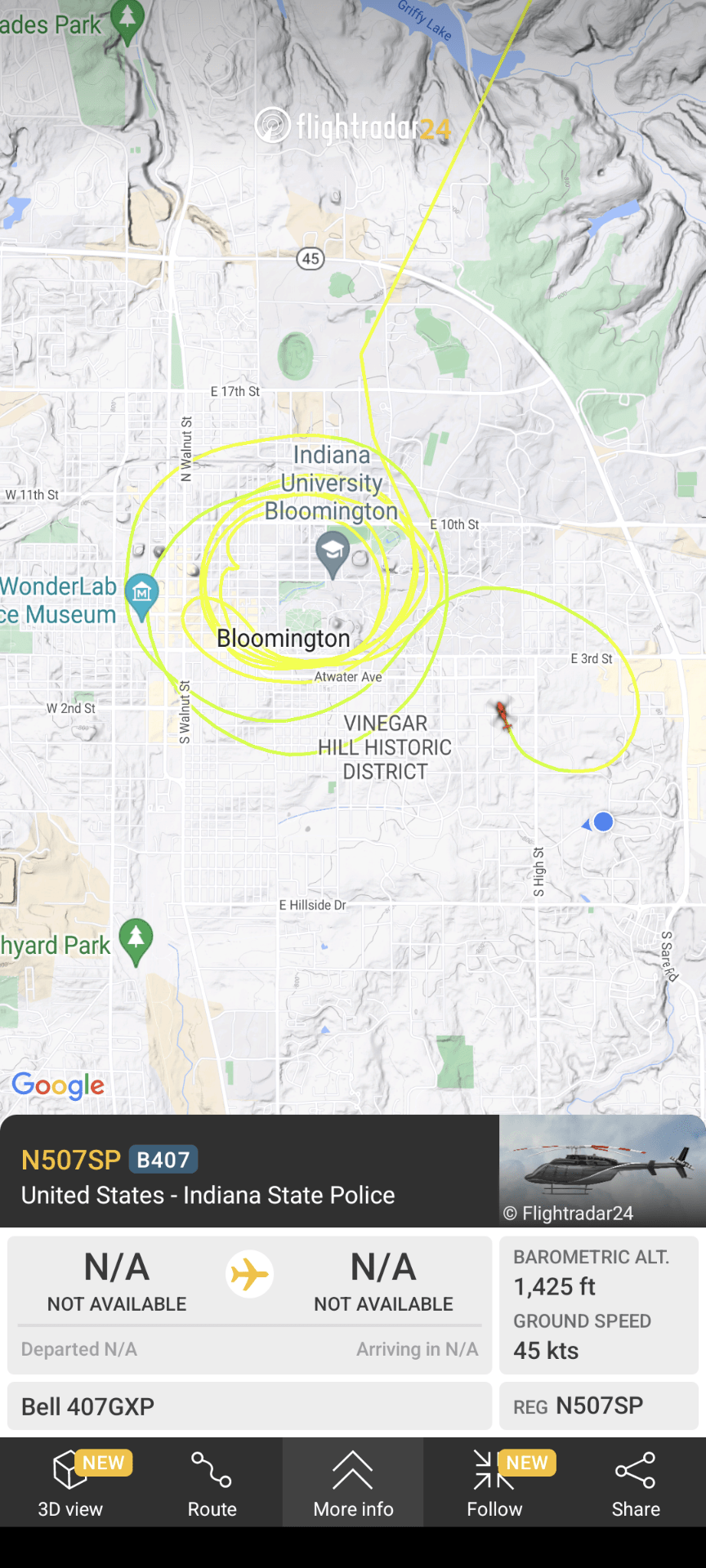 Indiana State Police Helicopter r/bloomington