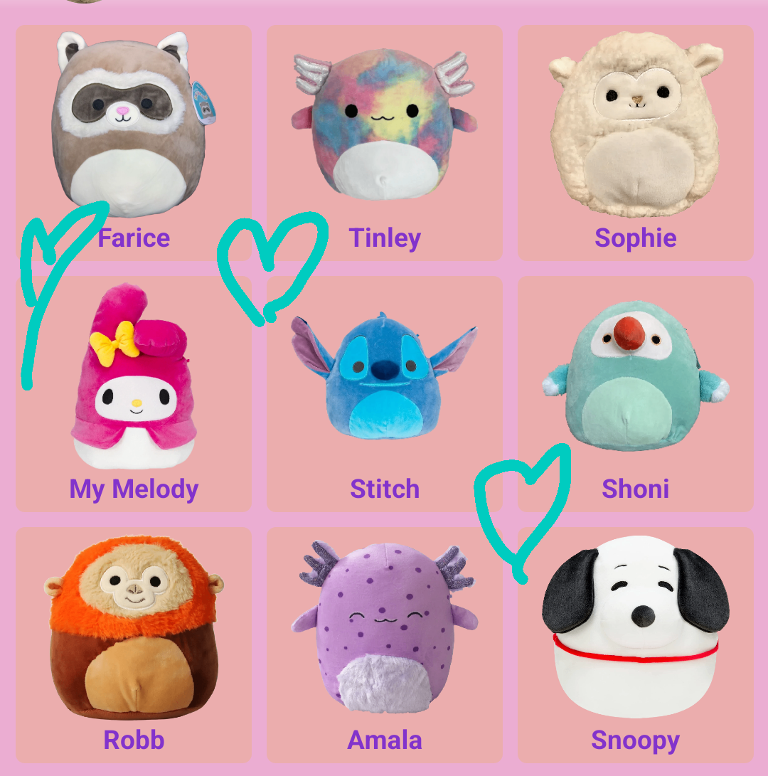 My top 9 3 r/squishmallow