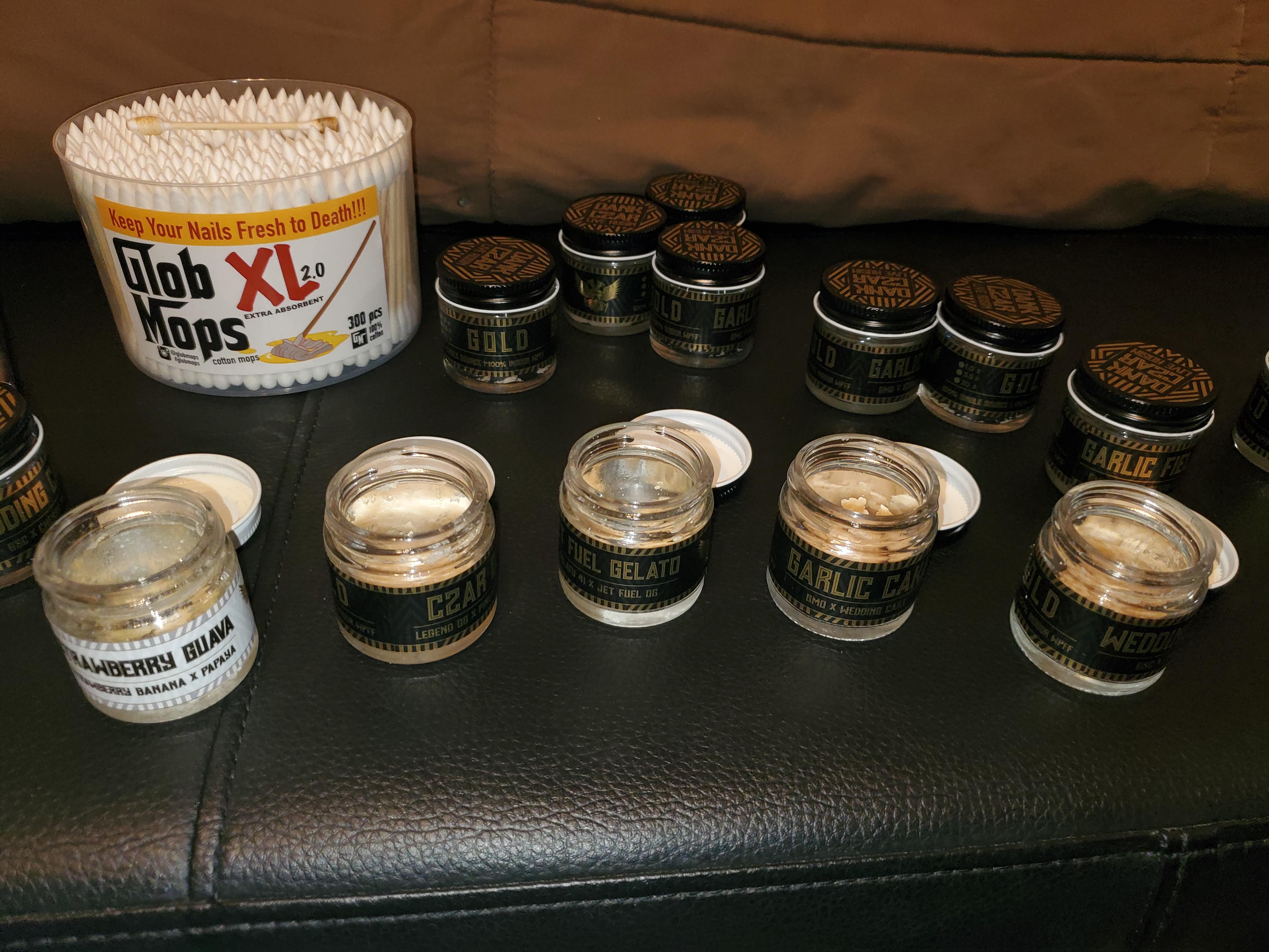 The holy grail of dabs. All 7g jars and there was even more on the left