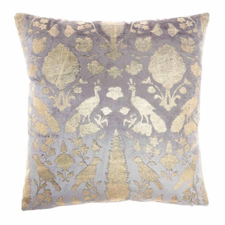 Grey And Gold Throw Pillow r/GreyColor