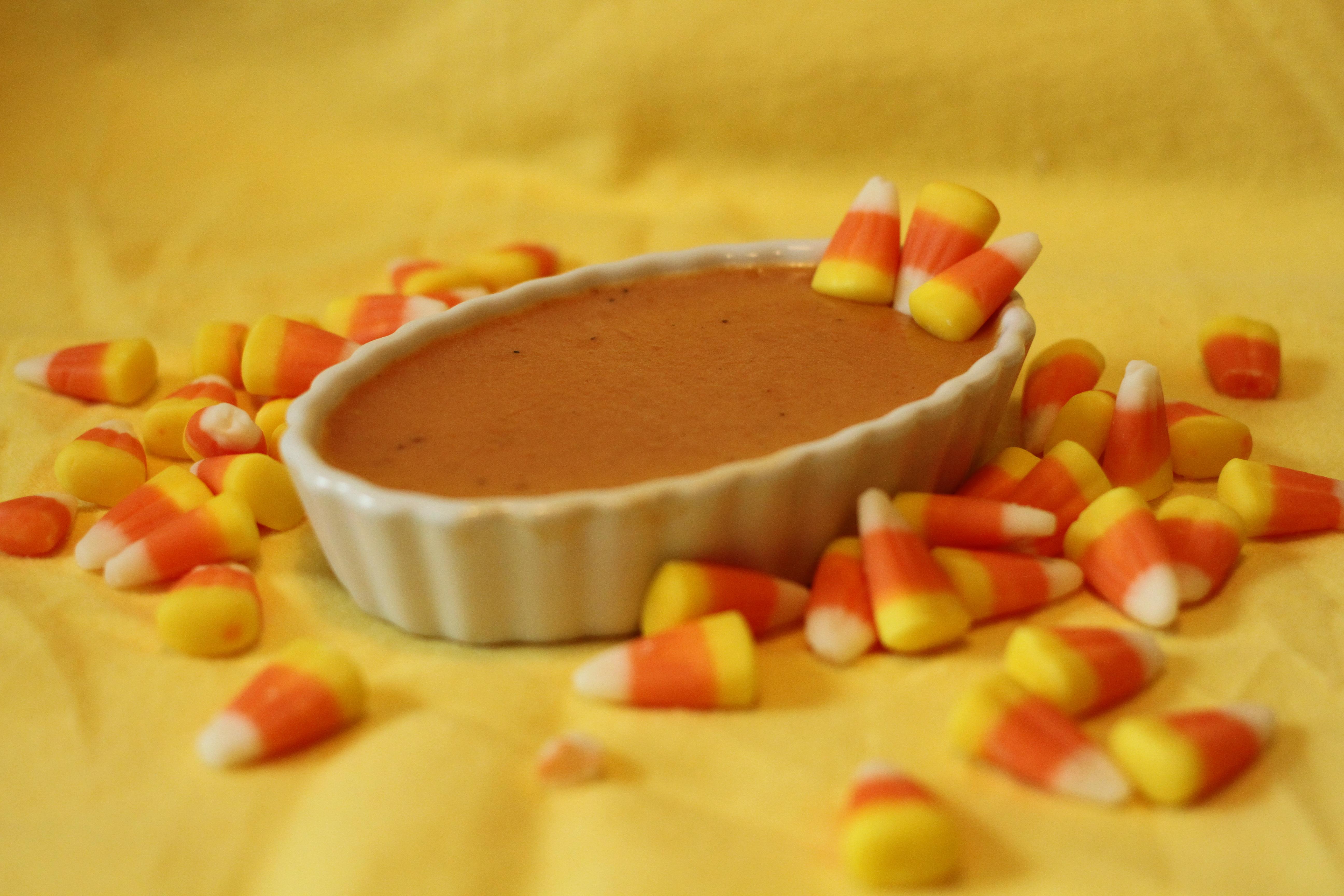 In honor of the season, I made real Bowls of Candy Corn Custard (Recipe