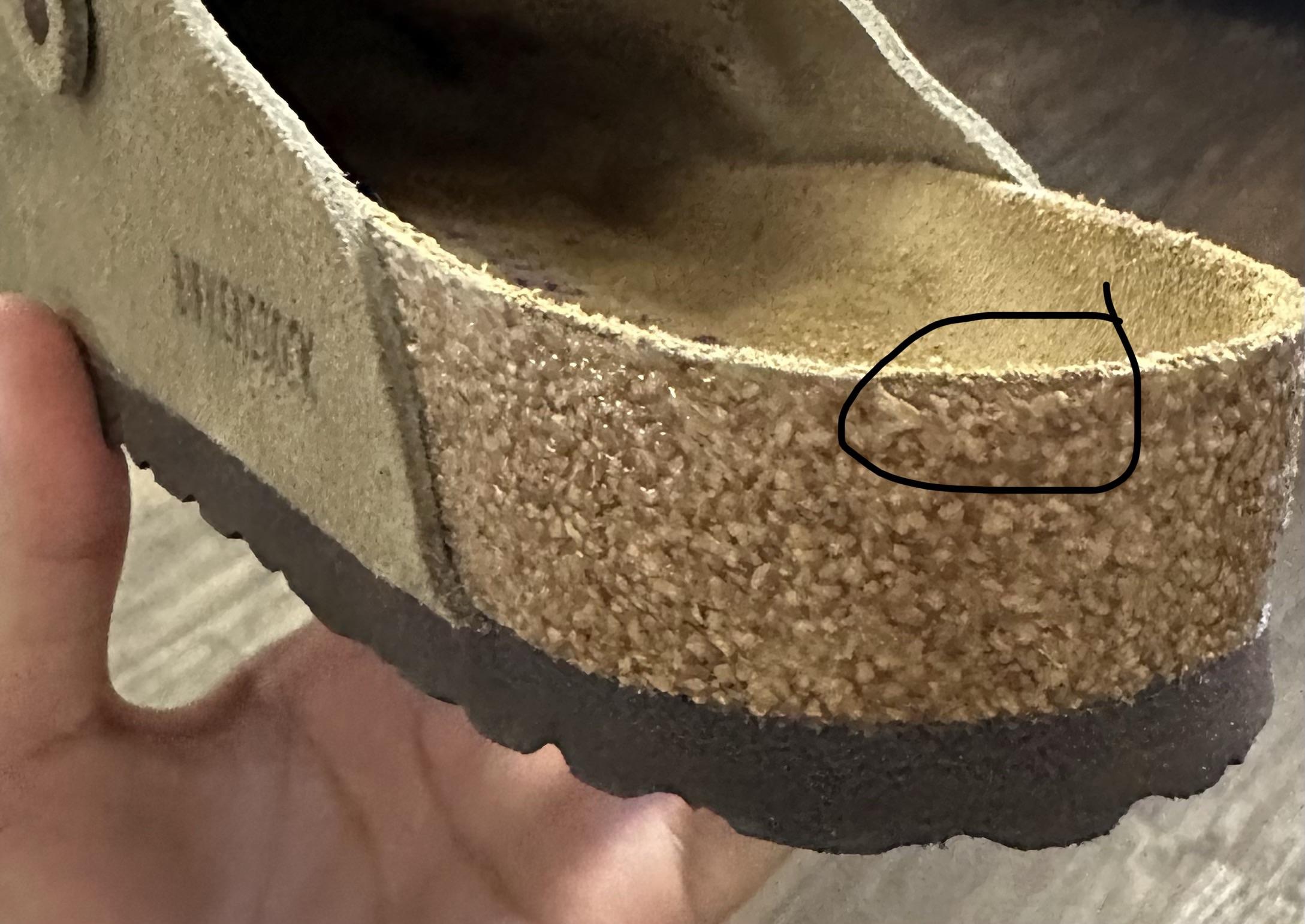 Cork sealer peeled off on day one r/Birkenstocks
