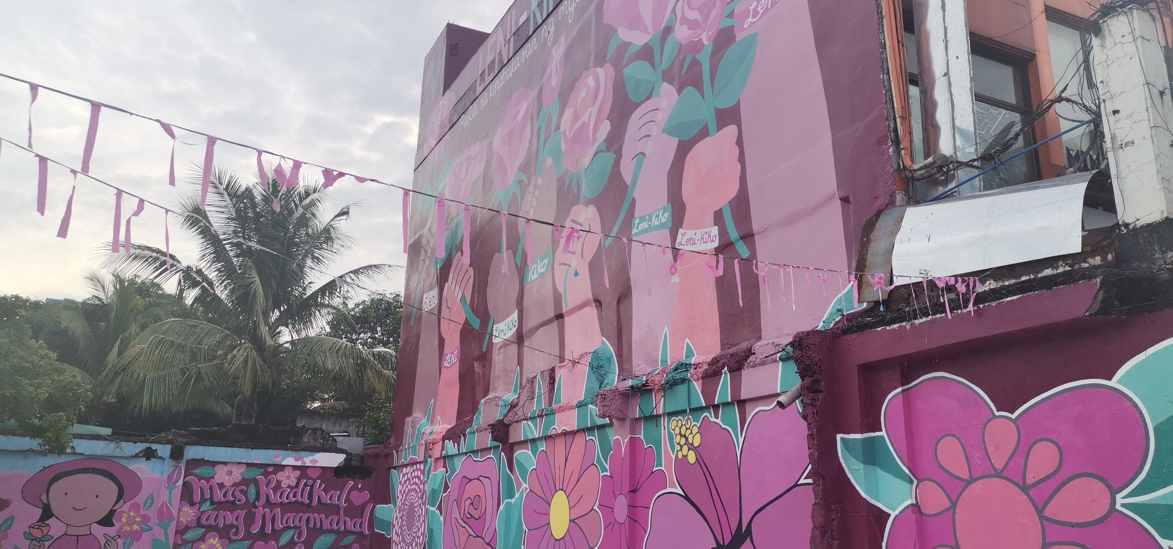 Pink Mural. Dahlia, Fairview Philippines