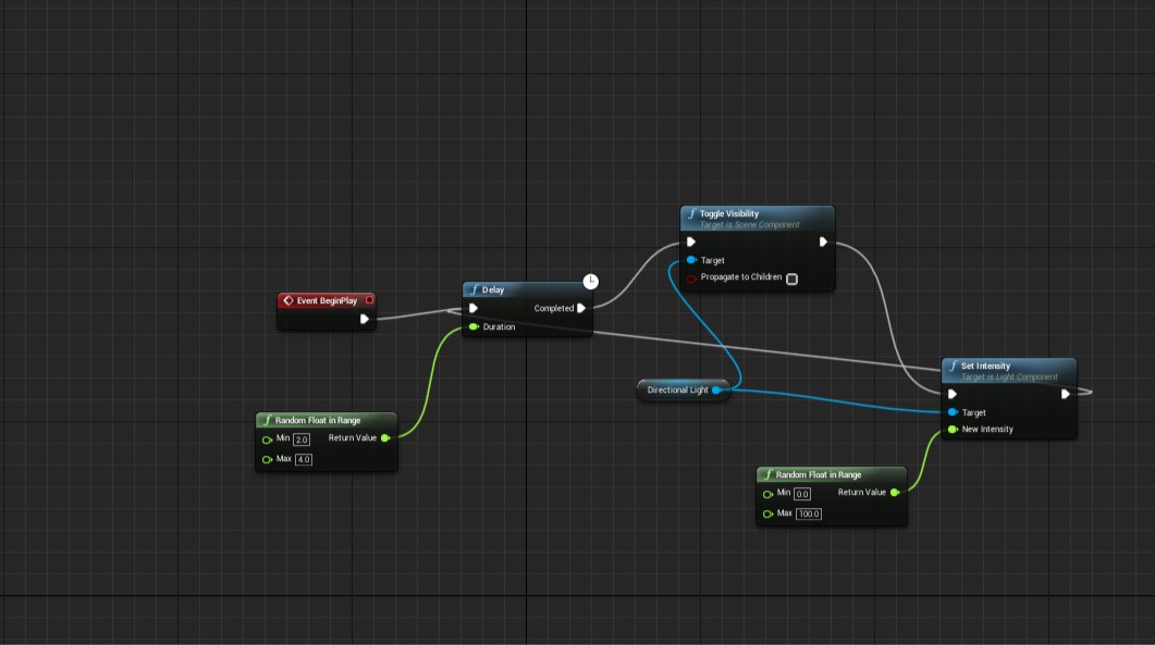 How can I set a timer for how long a directional light is visible