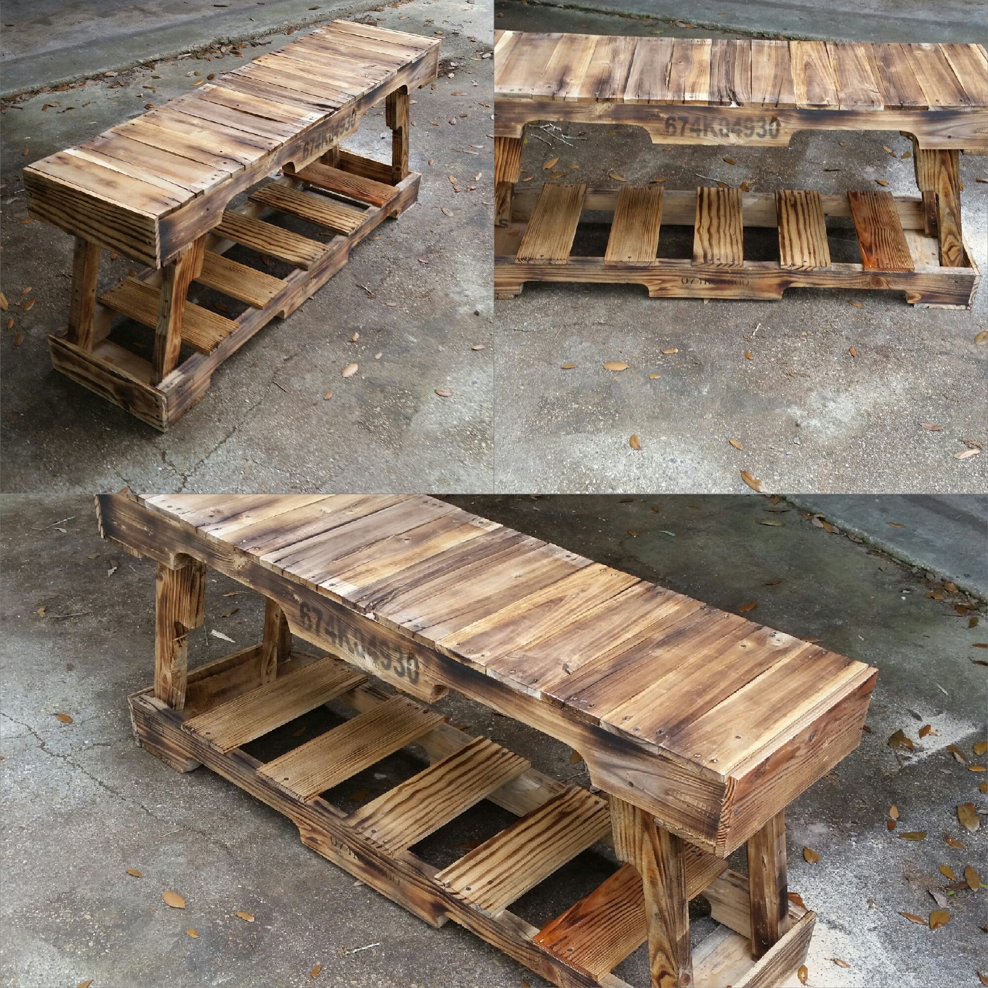 This is the table I made yesterday for the game room/garage. Used three