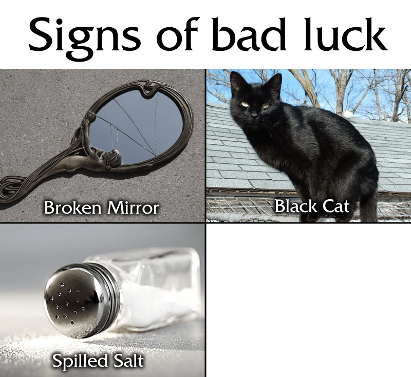 Signs of bad luck template. I think it's selfexplanatory. r