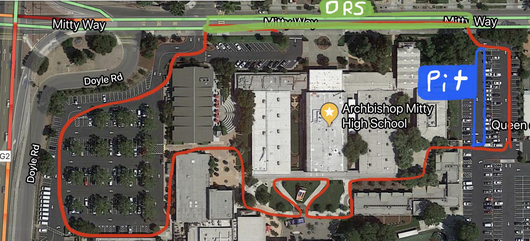 Archbishop Mitty High School Campus Map Racetrack on my High school campus ( did it in the apple screen shot