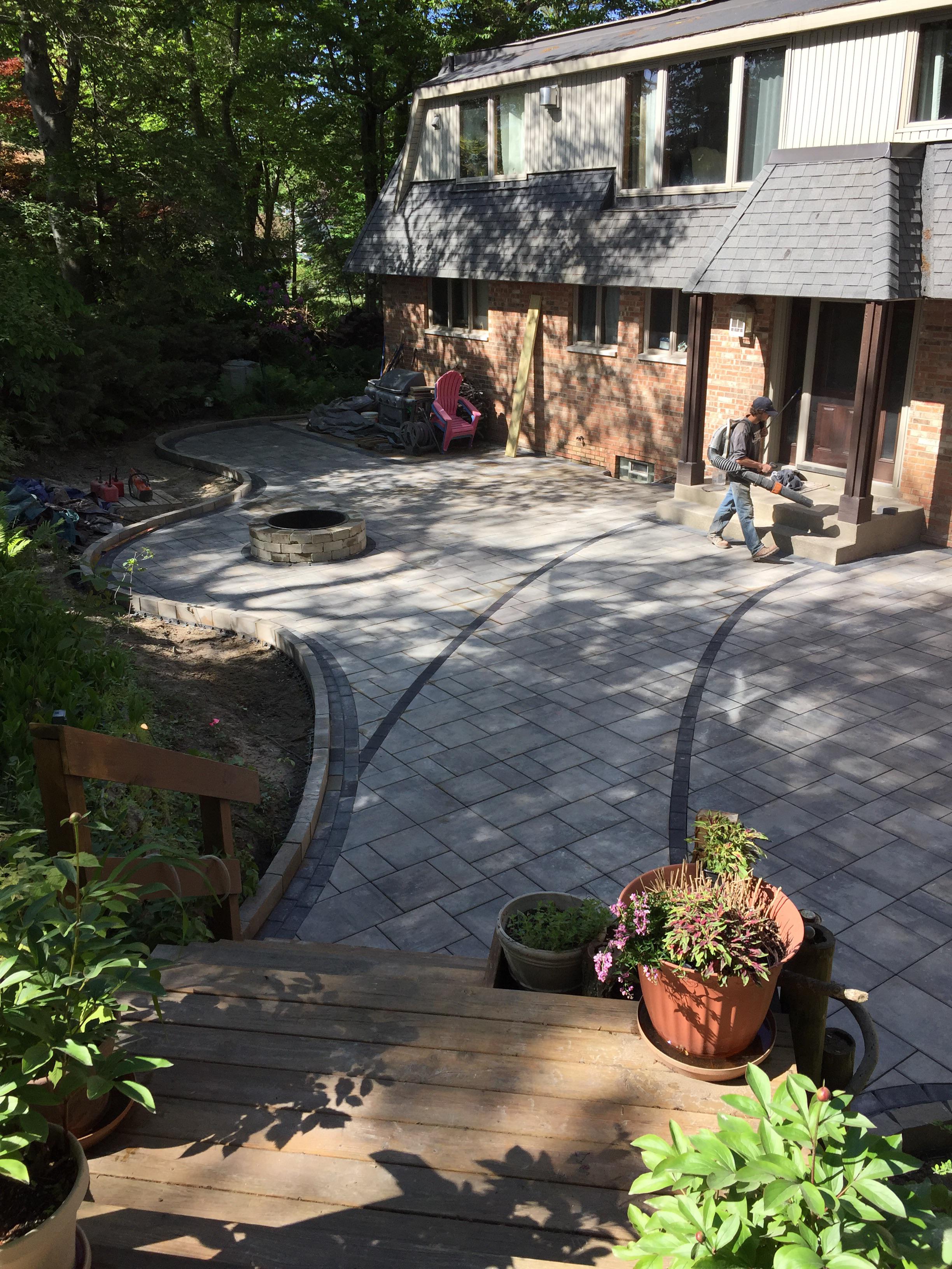 Just built this bad boy. 1700 square feet with unilock beacon hill